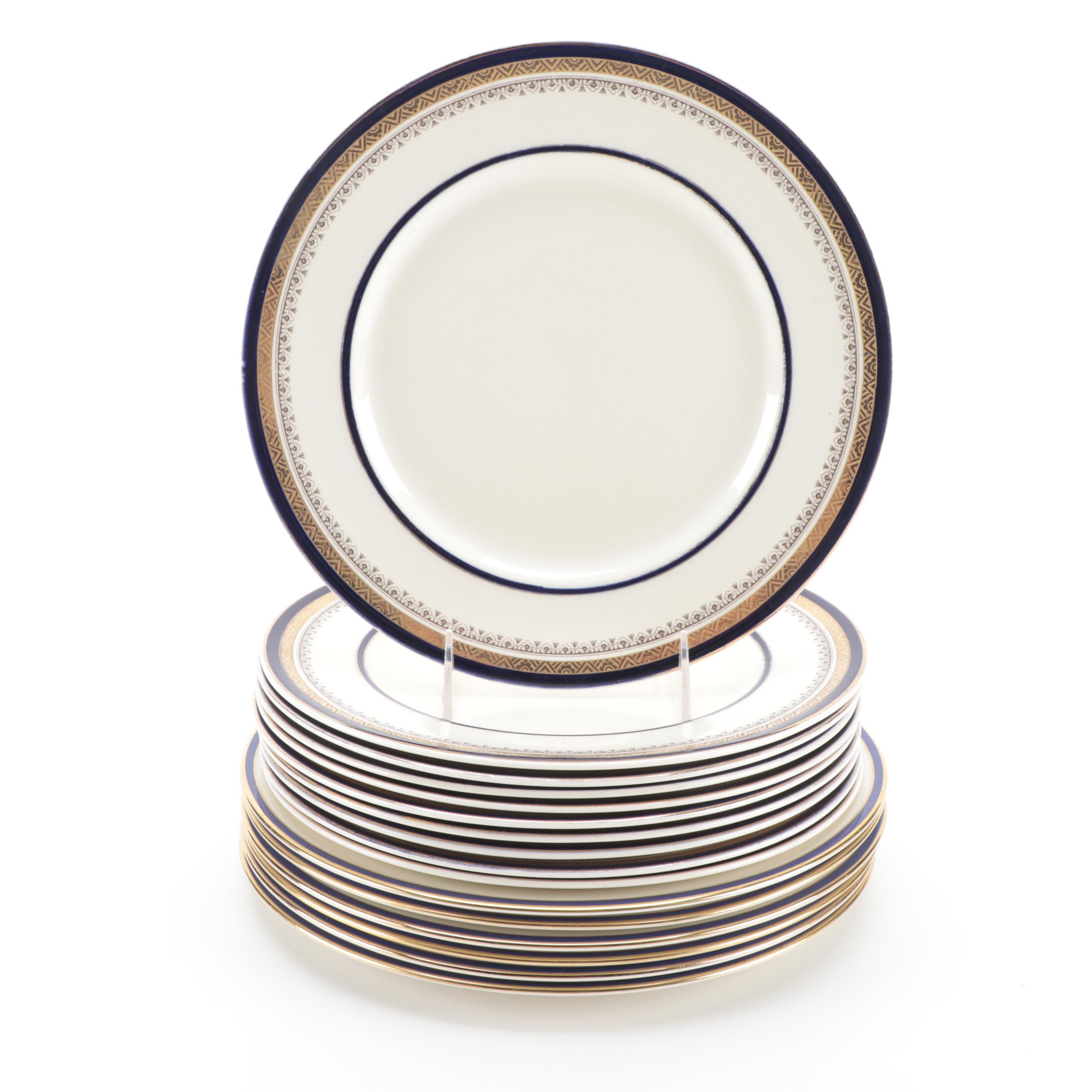 Myott Staffordshire "The Crowing" with Lenox "Urban Twilight" Plates