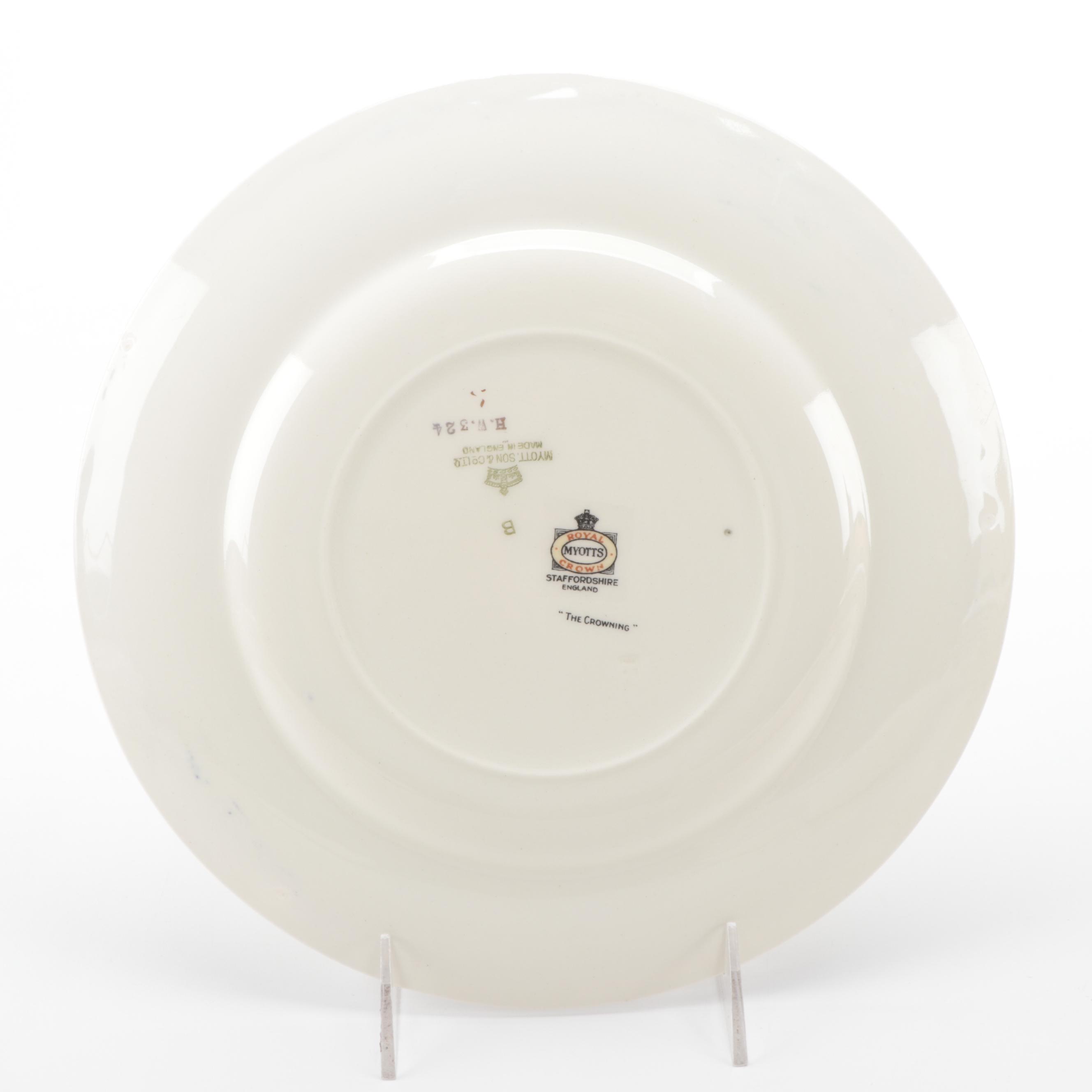 Myott Staffordshire "The Crowing" with Lenox "Urban Twilight" Plates