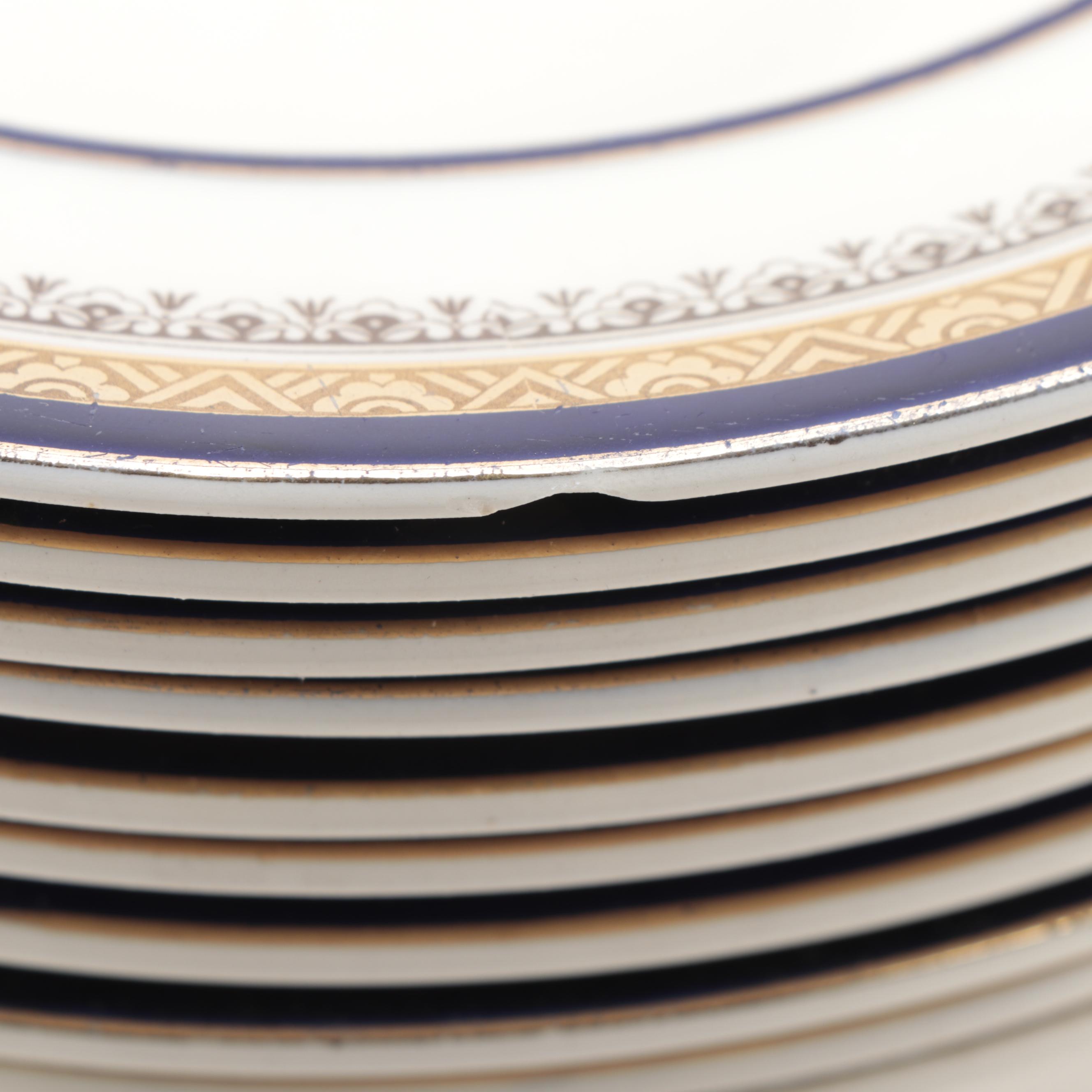 Myott Staffordshire "The Crowing" with Lenox "Urban Twilight" Plates