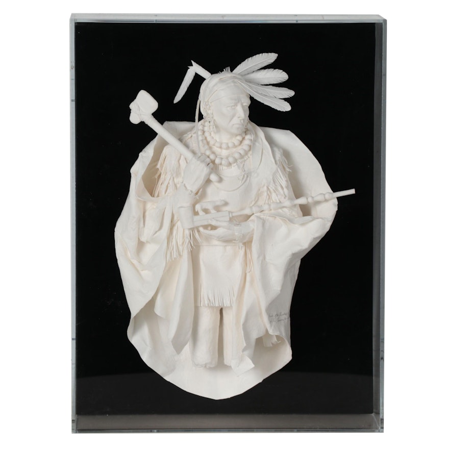 Allen Eckman Paper Sculpture "Pride of the Cherokee," 2004