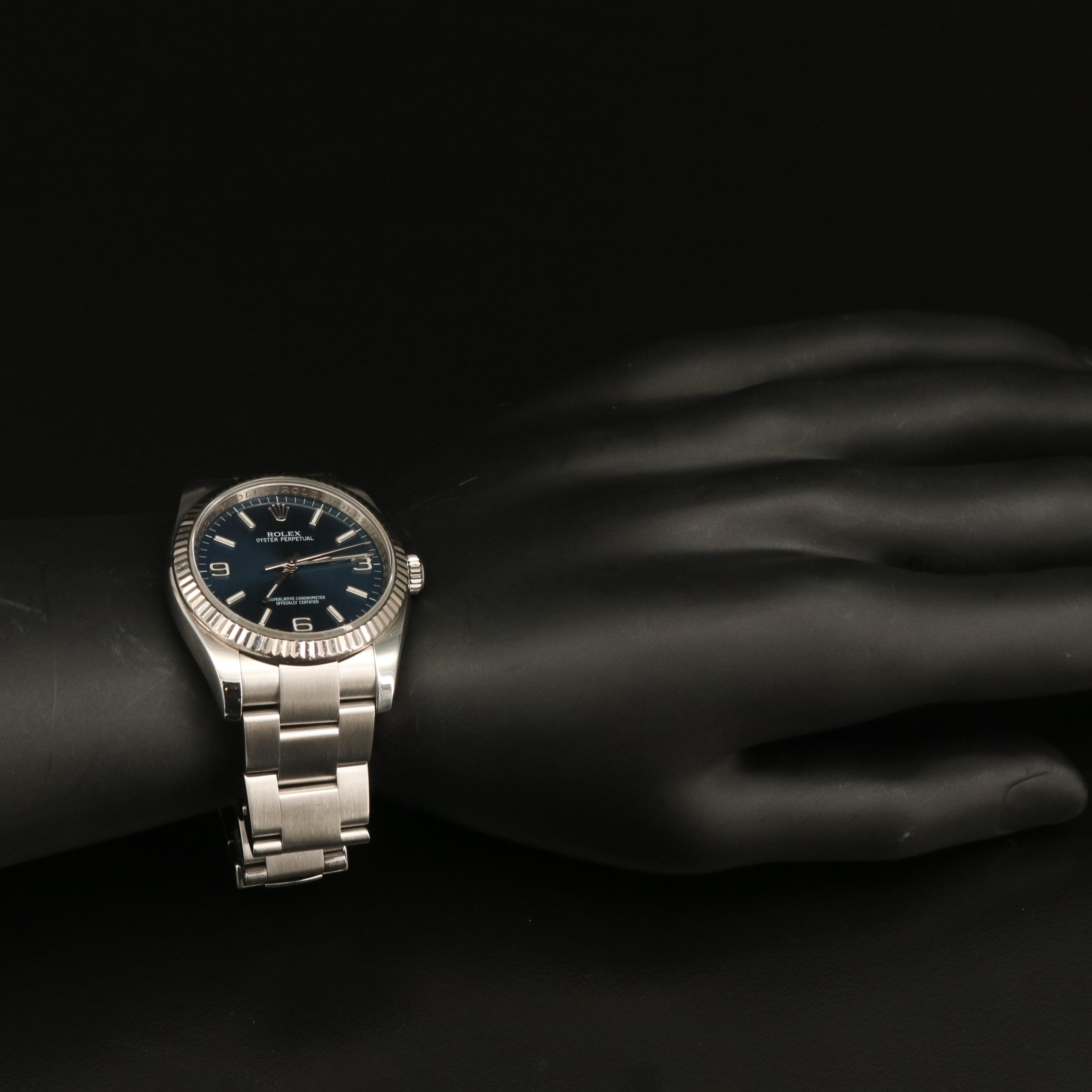 Rolex Oyster Perpetual 116034 18K White Gold and Stainless Steel Watch