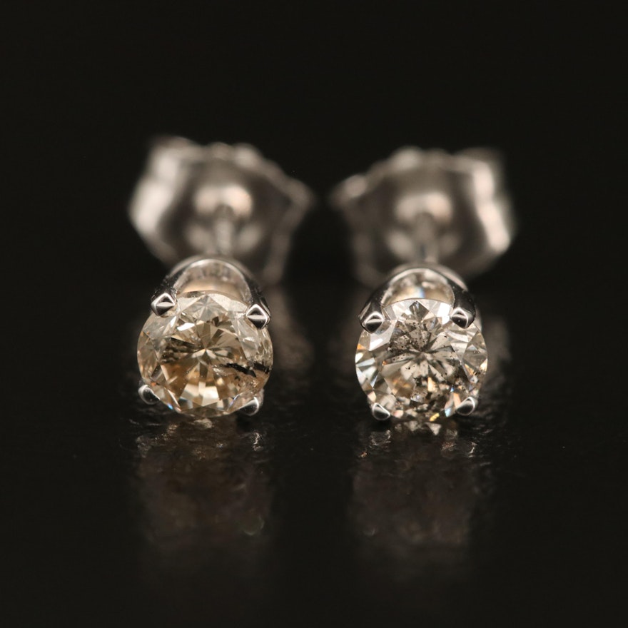 14K 0.50 CTW Diamond Stud Earrings