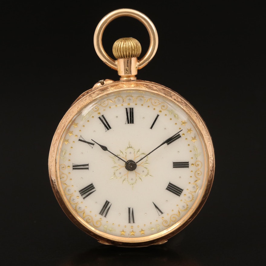 14K Swiss Pocket Watch