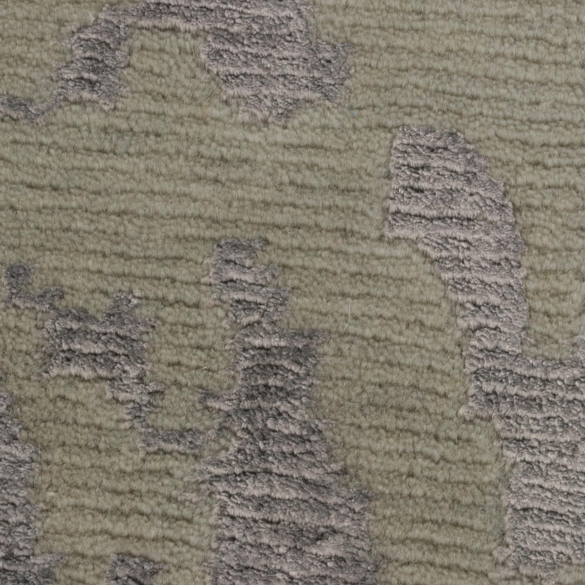 2' x 2' Hand-Knotted Indian Modern Style Art Silk Rugs, 2010s