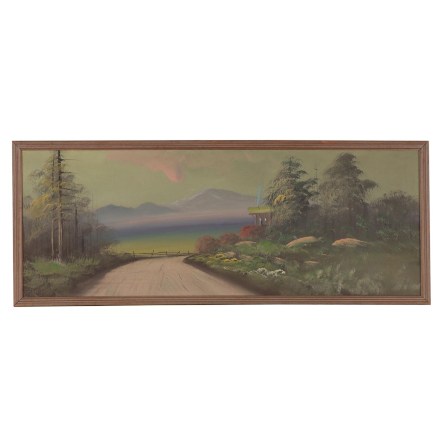 Landscape Oil Painting, Mid-20th Century