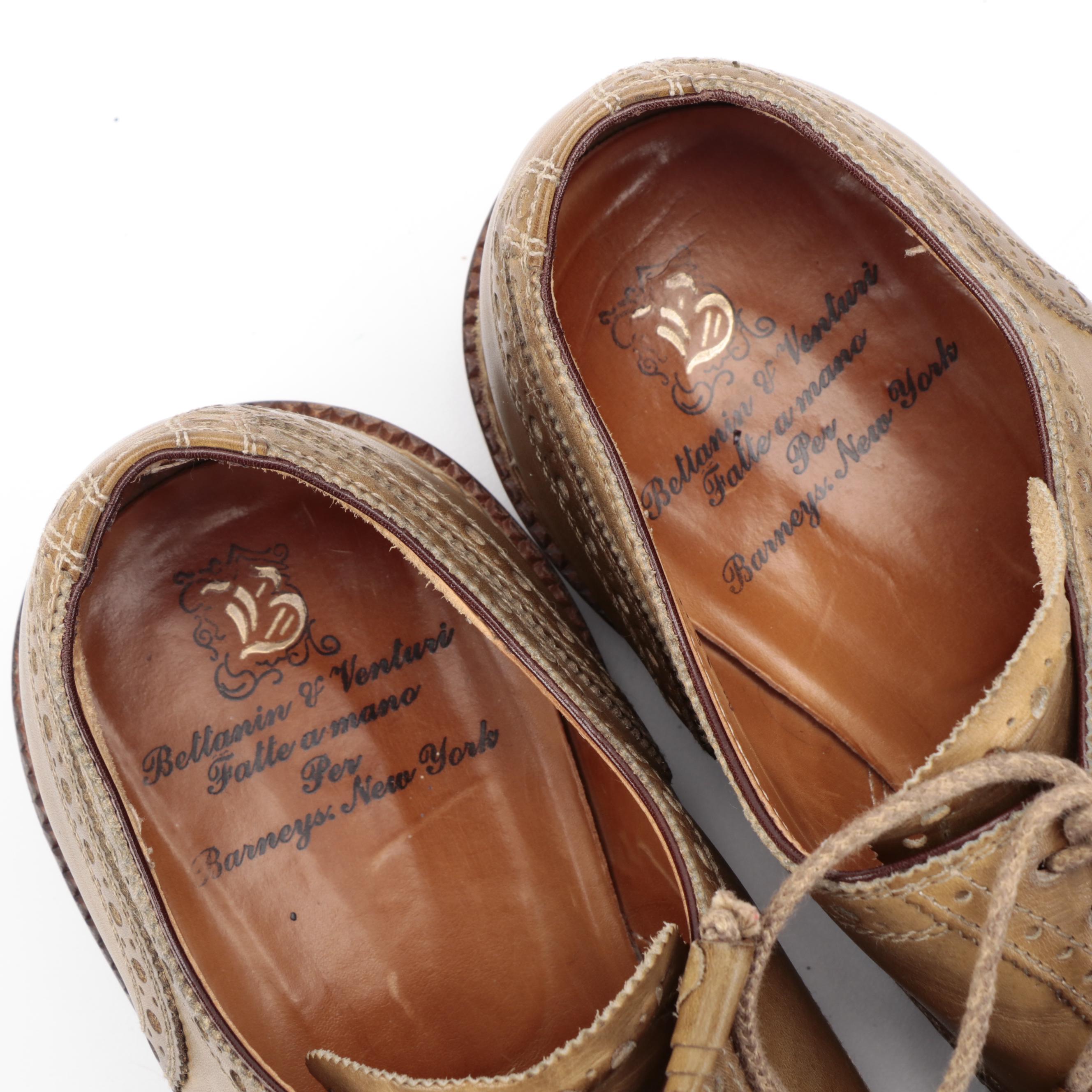 Men's Bettanin & Venturi Full Brogue Derby Shoes for Barneys New York