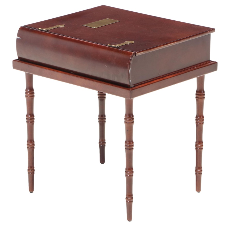 The Bombay Company Mahogany-Stained Book-Form Box-on-Stand