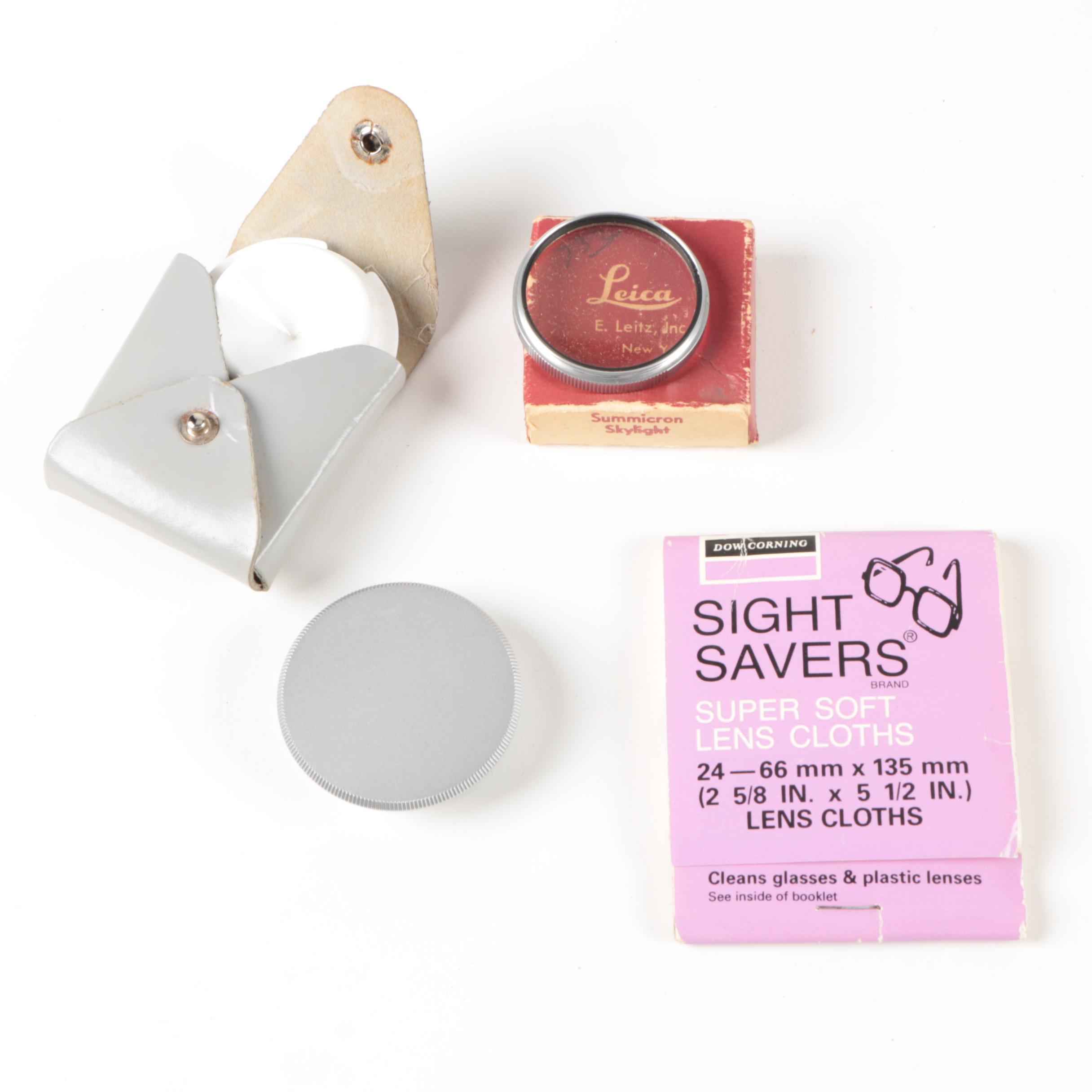 Leica 3F Camera with Leather Case and Accessories