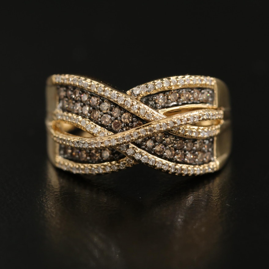 Sterling Diamond Crossover Band