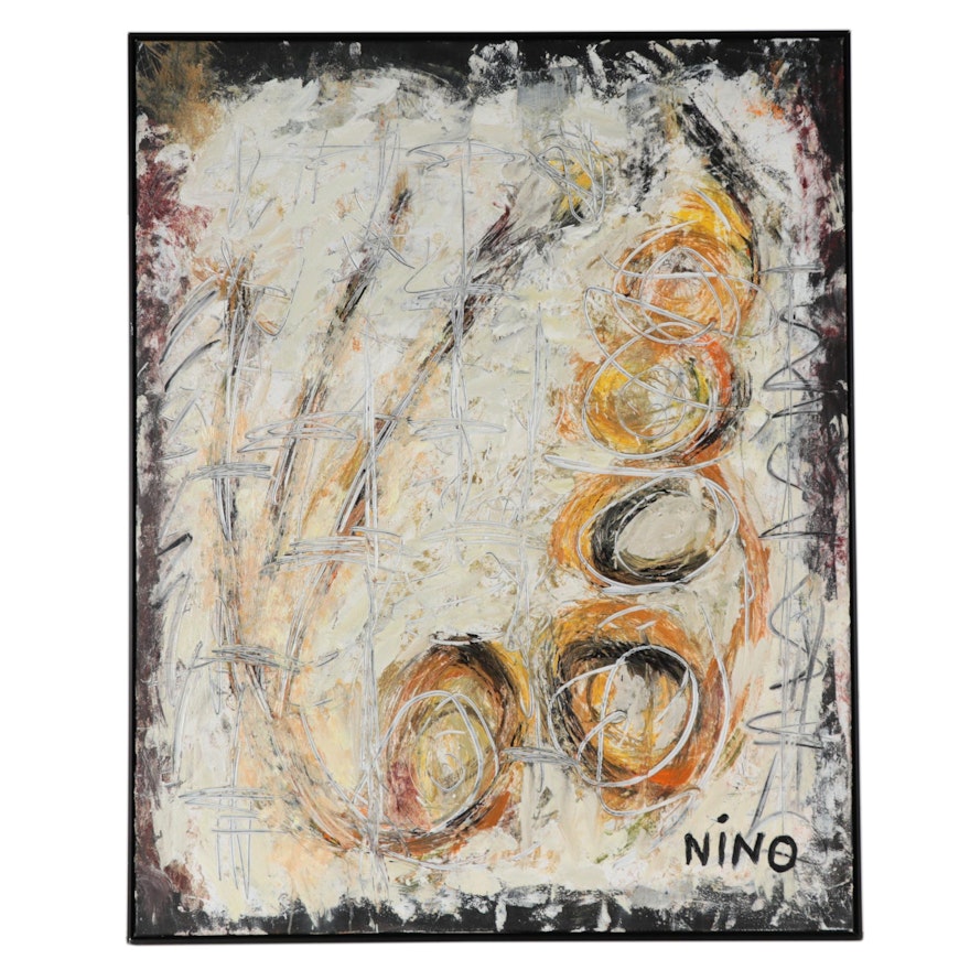 Anthony "Nino" Sarti Monumental Mixed Media Painting "Practicing Resistance"