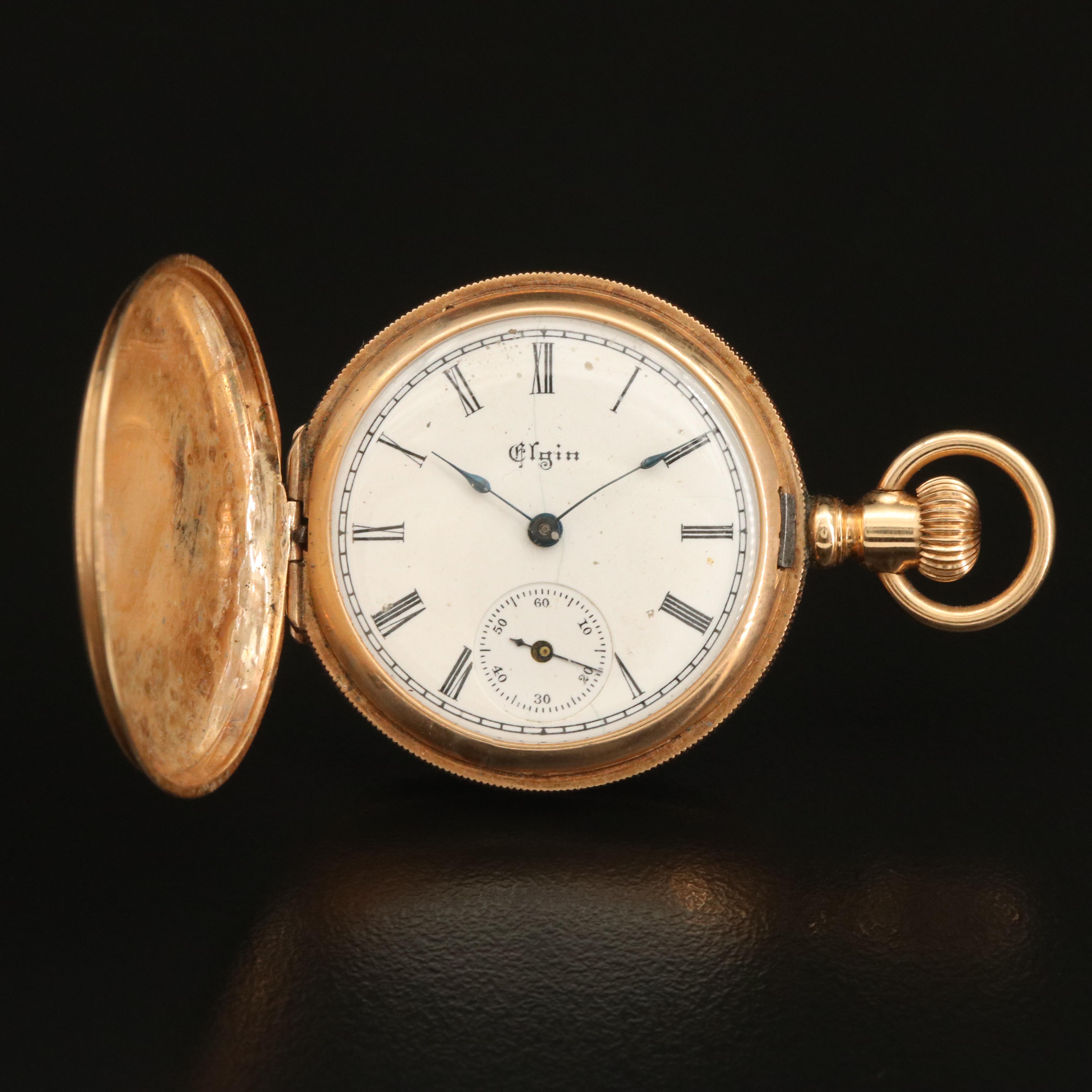 1897 Elgin 14K Hunting Case Pocket Watch