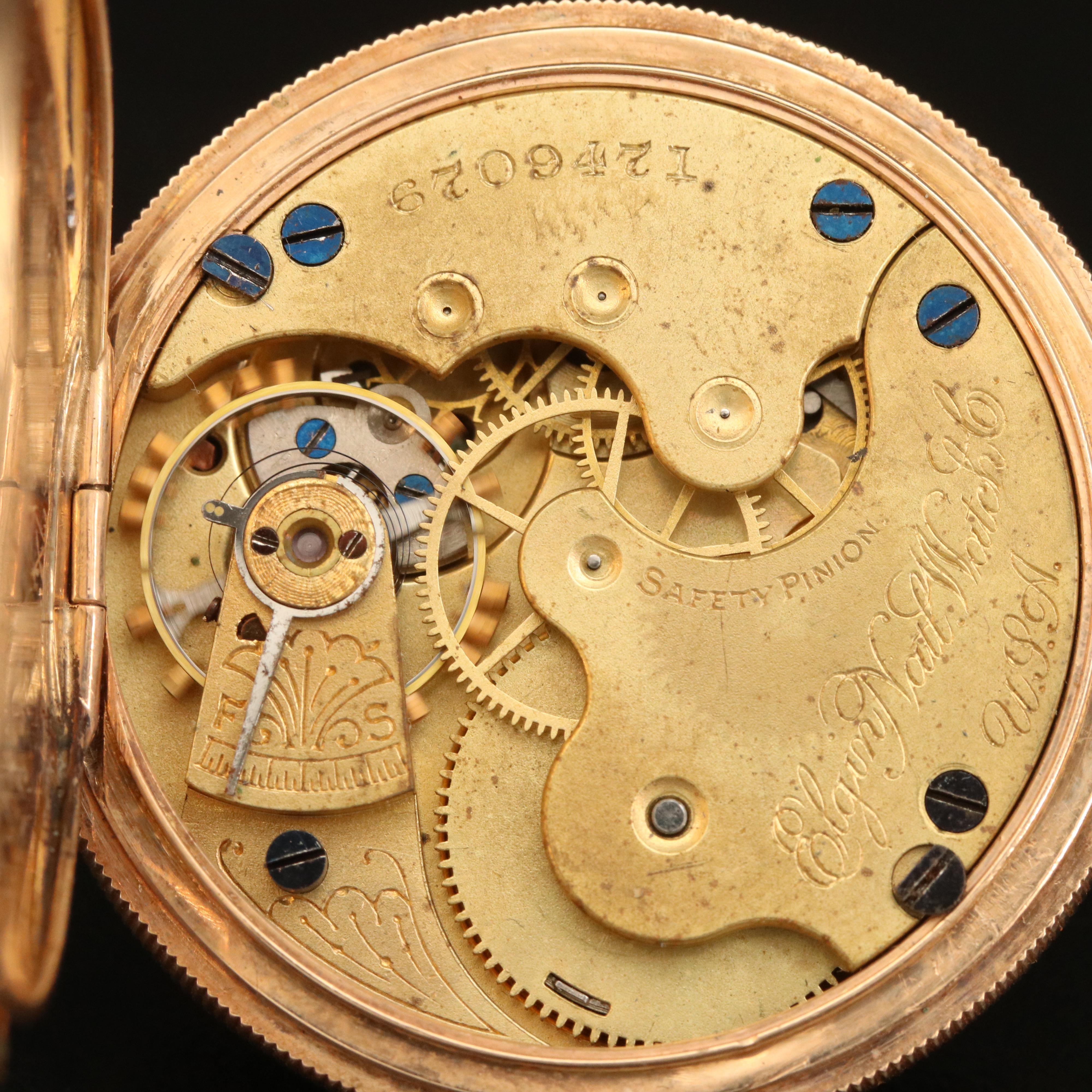 1897 Elgin 14K Hunting Case Pocket Watch