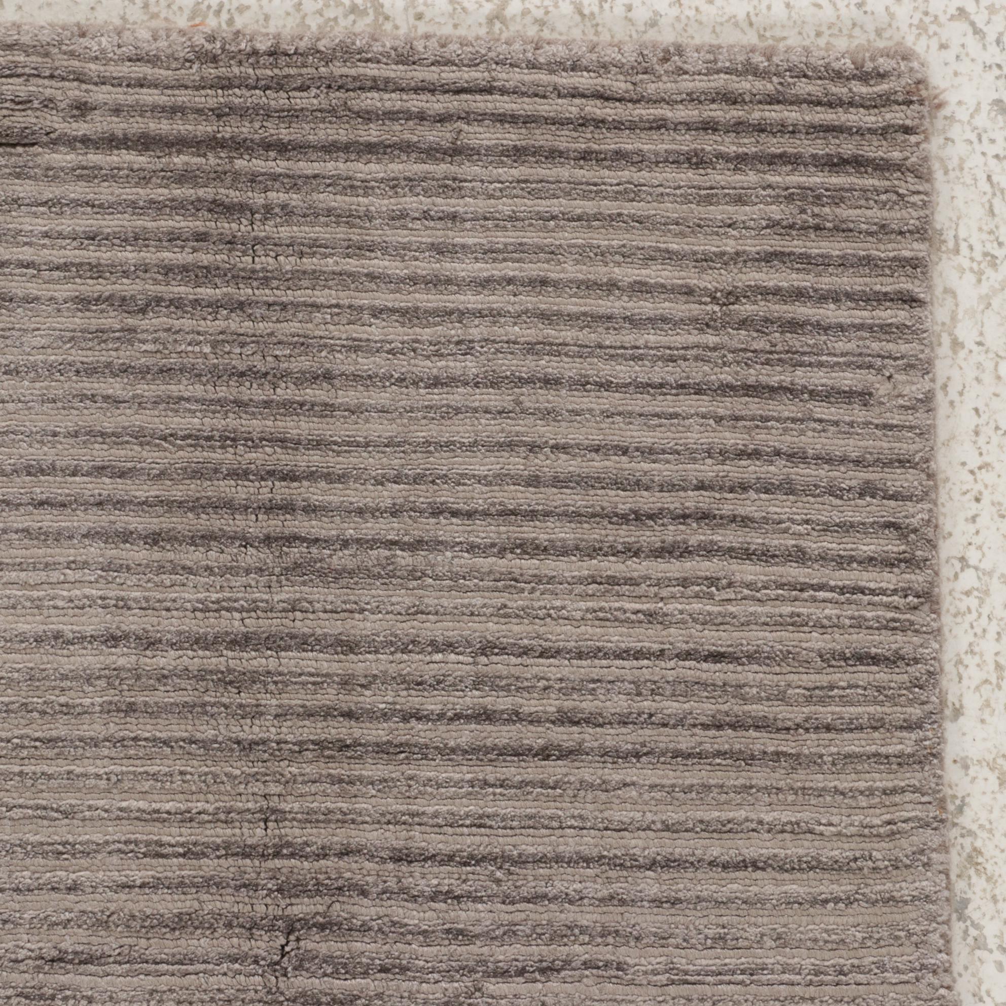 2' x 2' Hand-Knotted Indian Modern Style Art Silk Rugs, 2010s