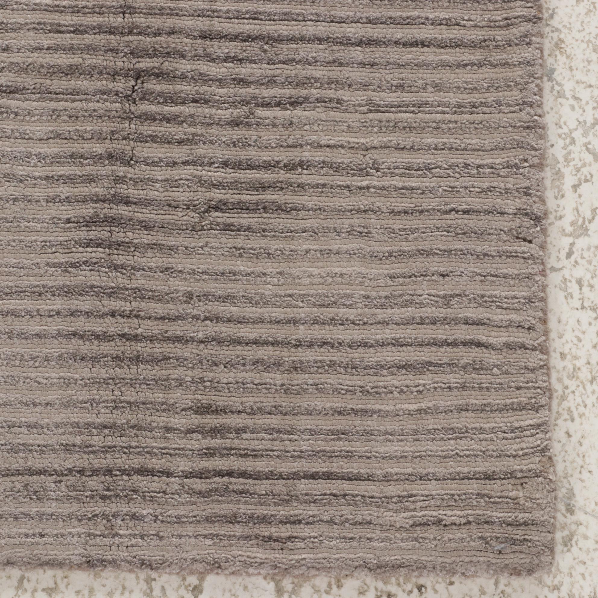 2' x 2' Hand-Knotted Indian Modern Style Art Silk Rugs, 2010s