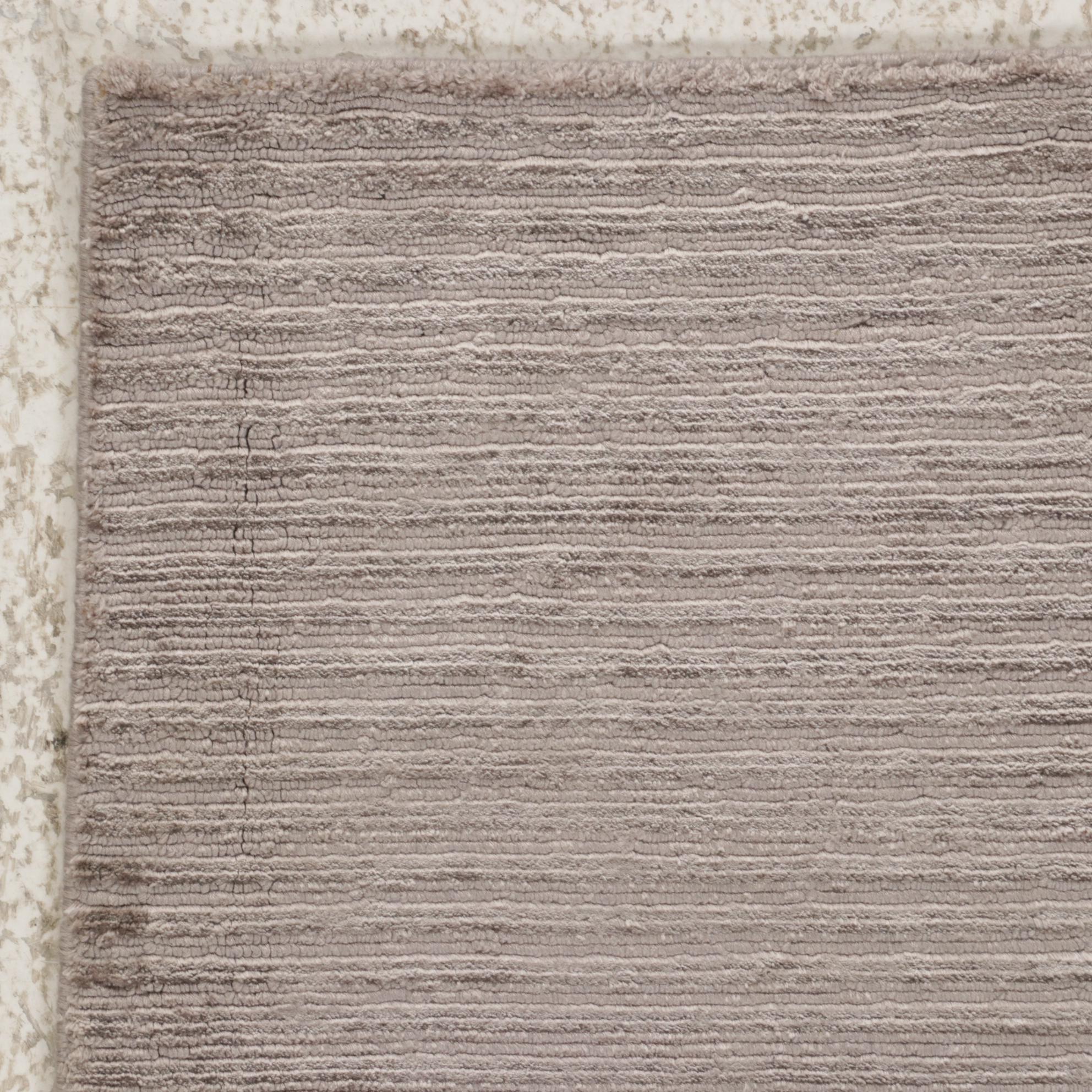 2' x 2' Hand-Knotted Indian Modern Style Art Silk Rugs, 2010s