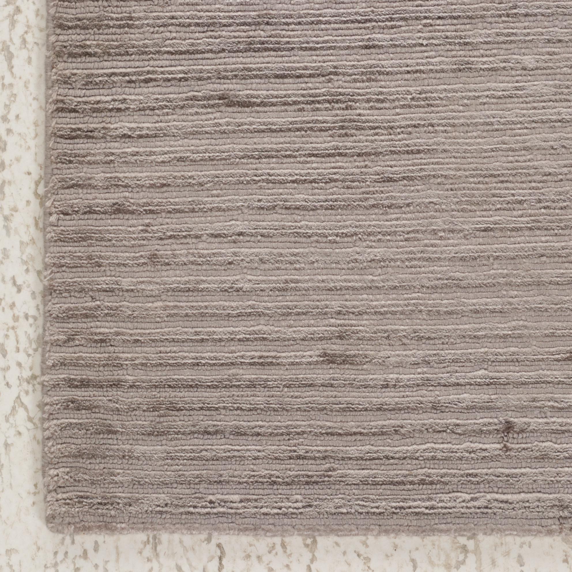 2' x 2' Hand-Knotted Indian Modern Style Art Silk Rugs, 2010s