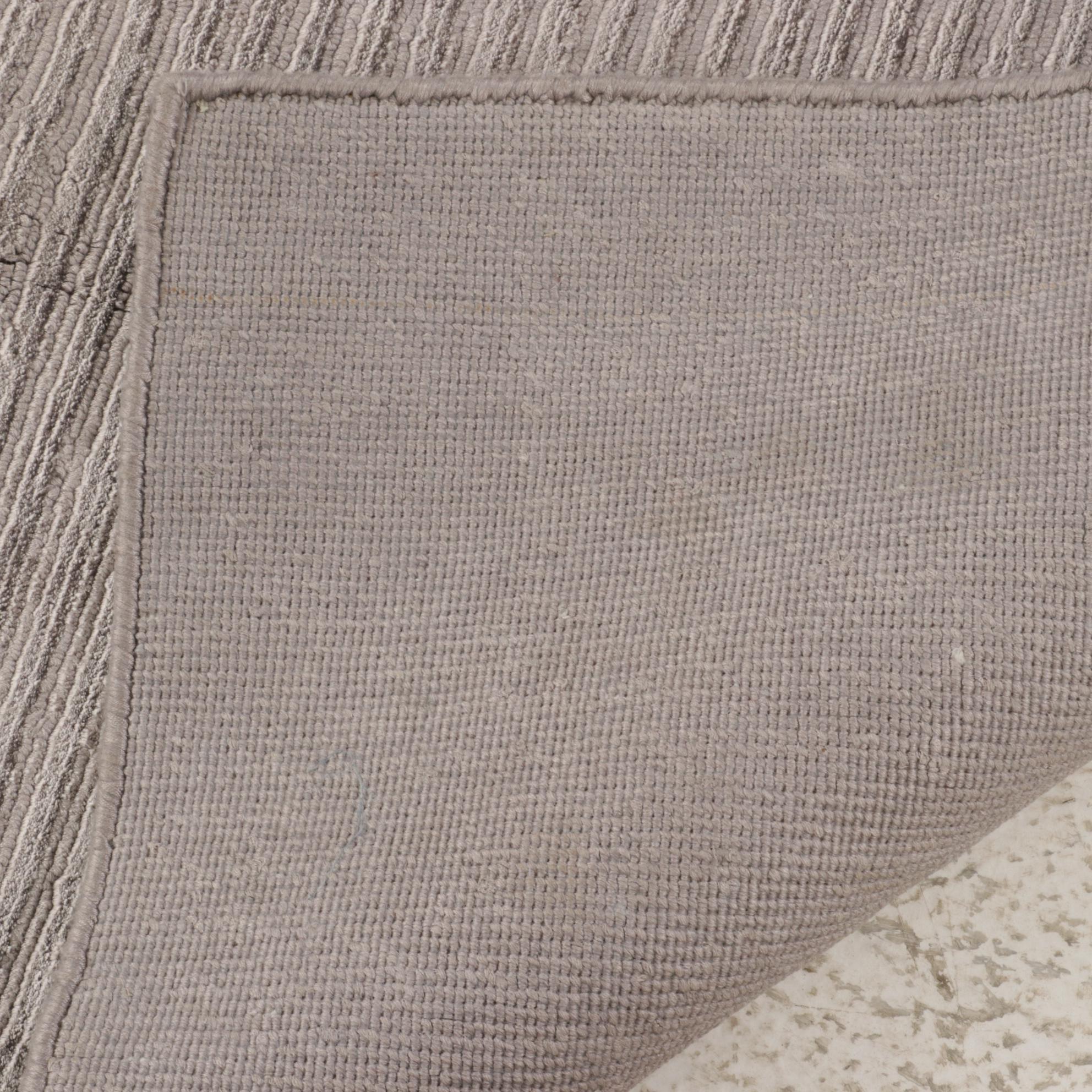 2' x 2' Hand-Knotted Indian Modern Style Art Silk Rugs, 2010s