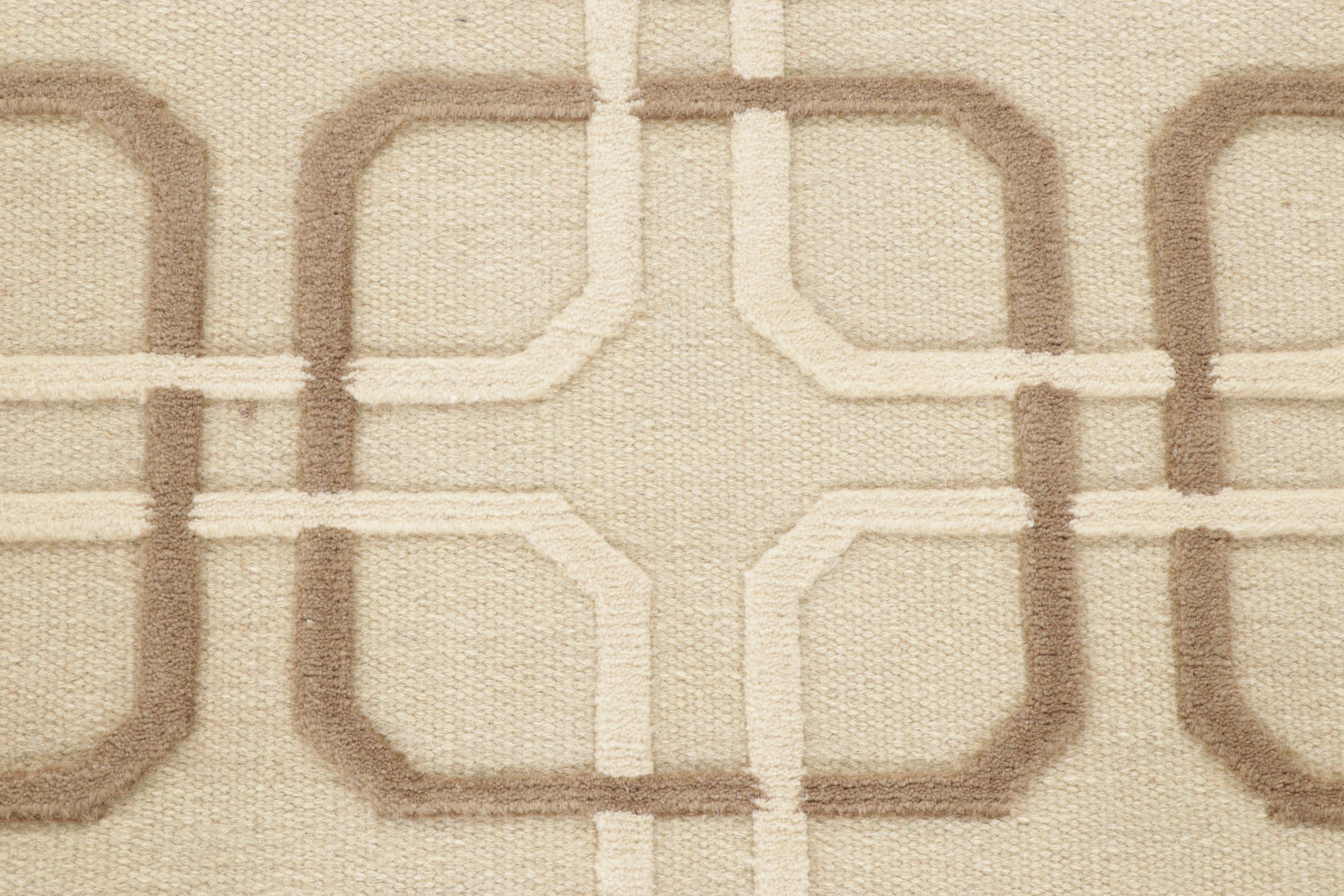 2'10 x 2'11 Hand-Knotted Indian Modern Style Rugs, 2010s