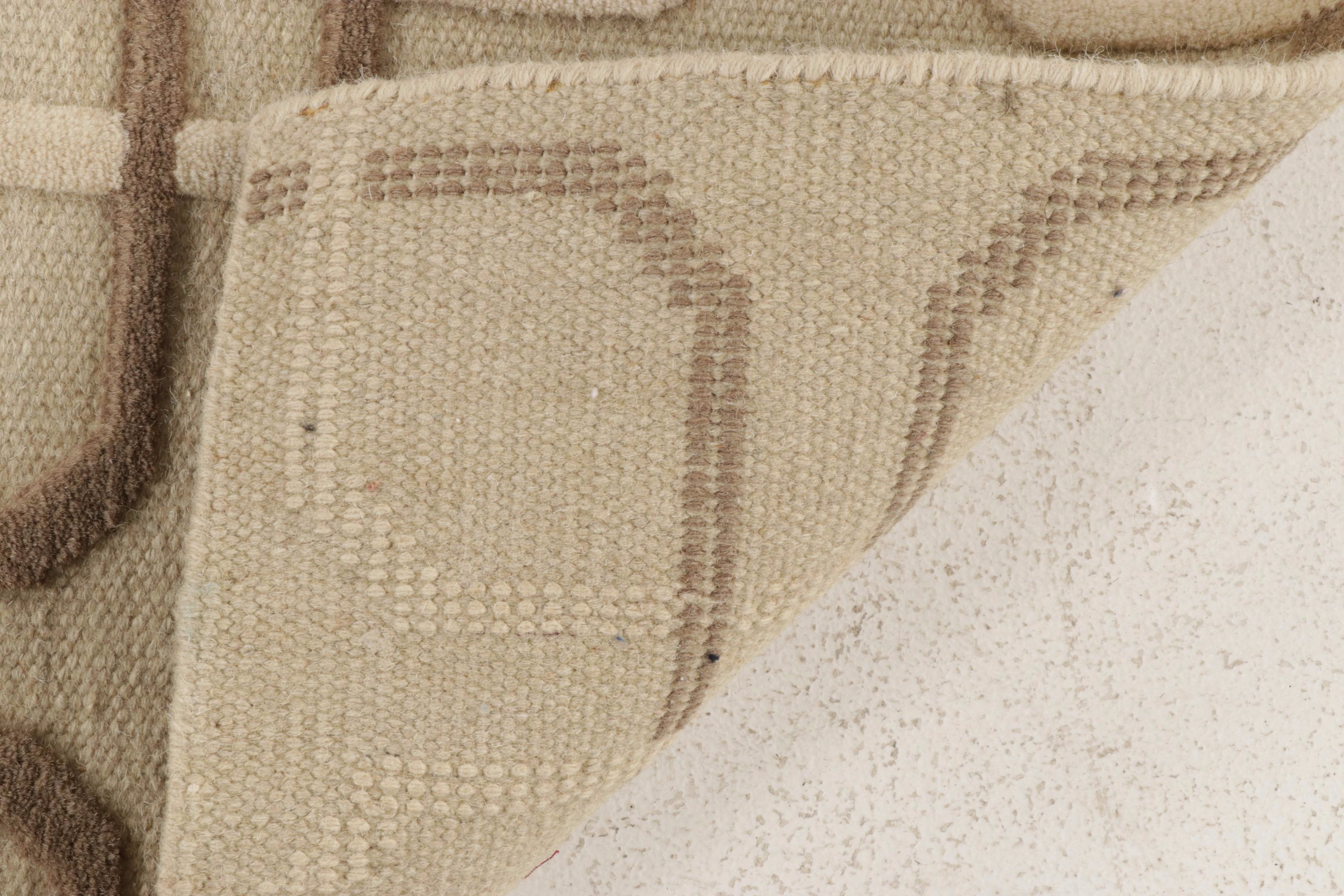 2'10 x 2'11 Hand-Knotted Indian Modern Style Rugs, 2010s