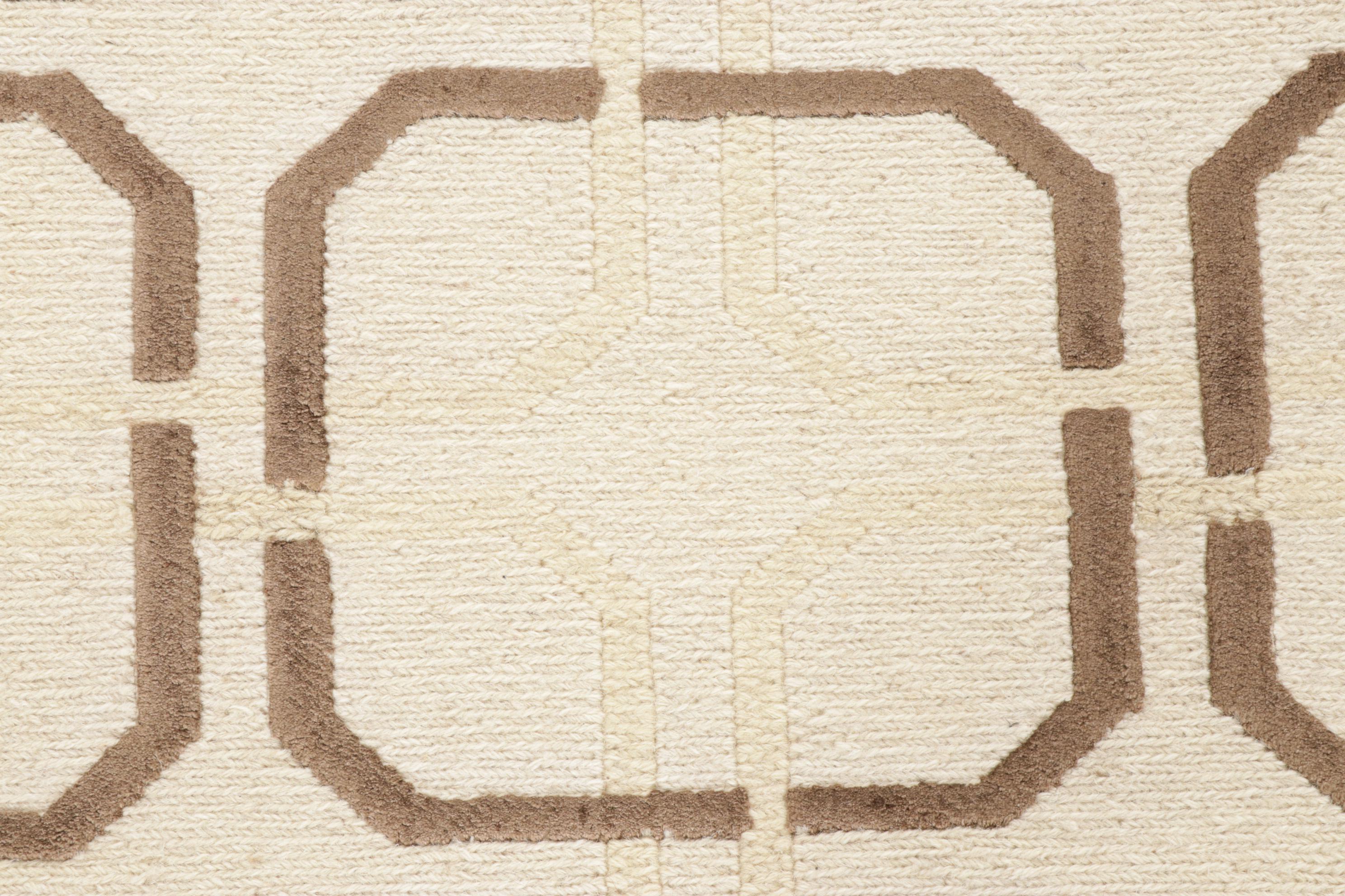 2'10 x 2'11 Hand-Knotted Indian Modern Style Rugs, 2010s