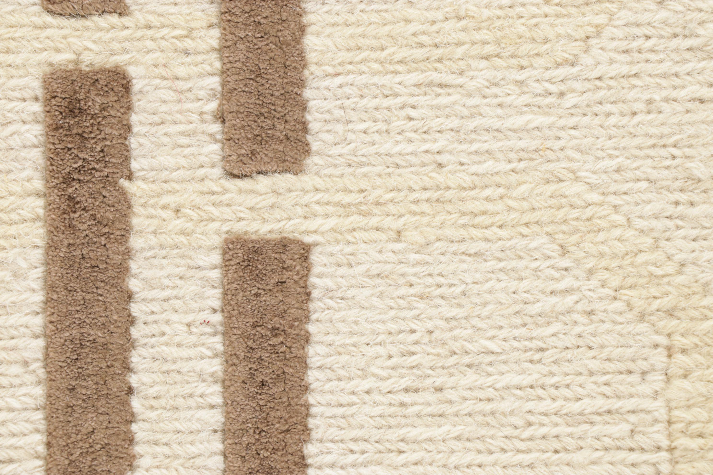 2'10 x 2'11 Hand-Knotted Indian Modern Style Rugs, 2010s