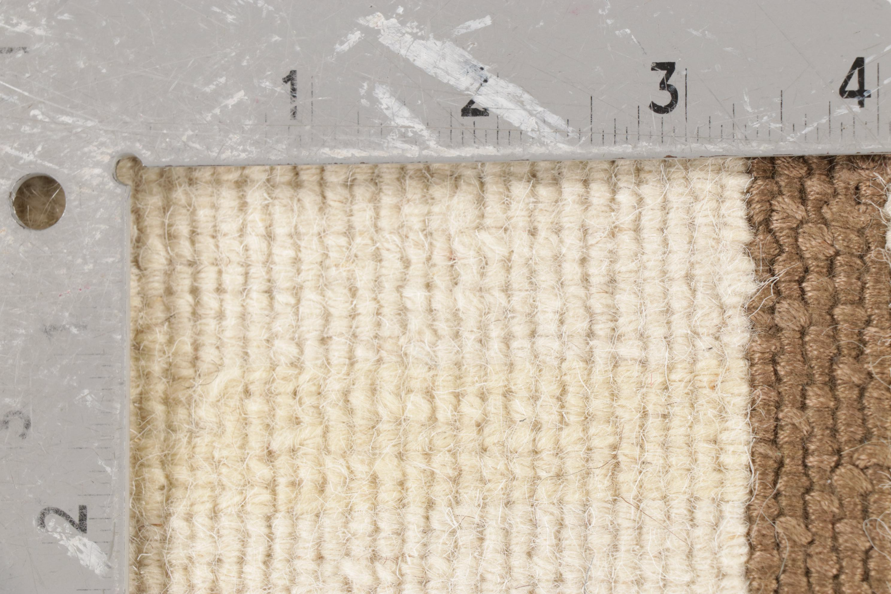 2'10 x 2'11 Hand-Knotted Indian Modern Style Rugs, 2010s