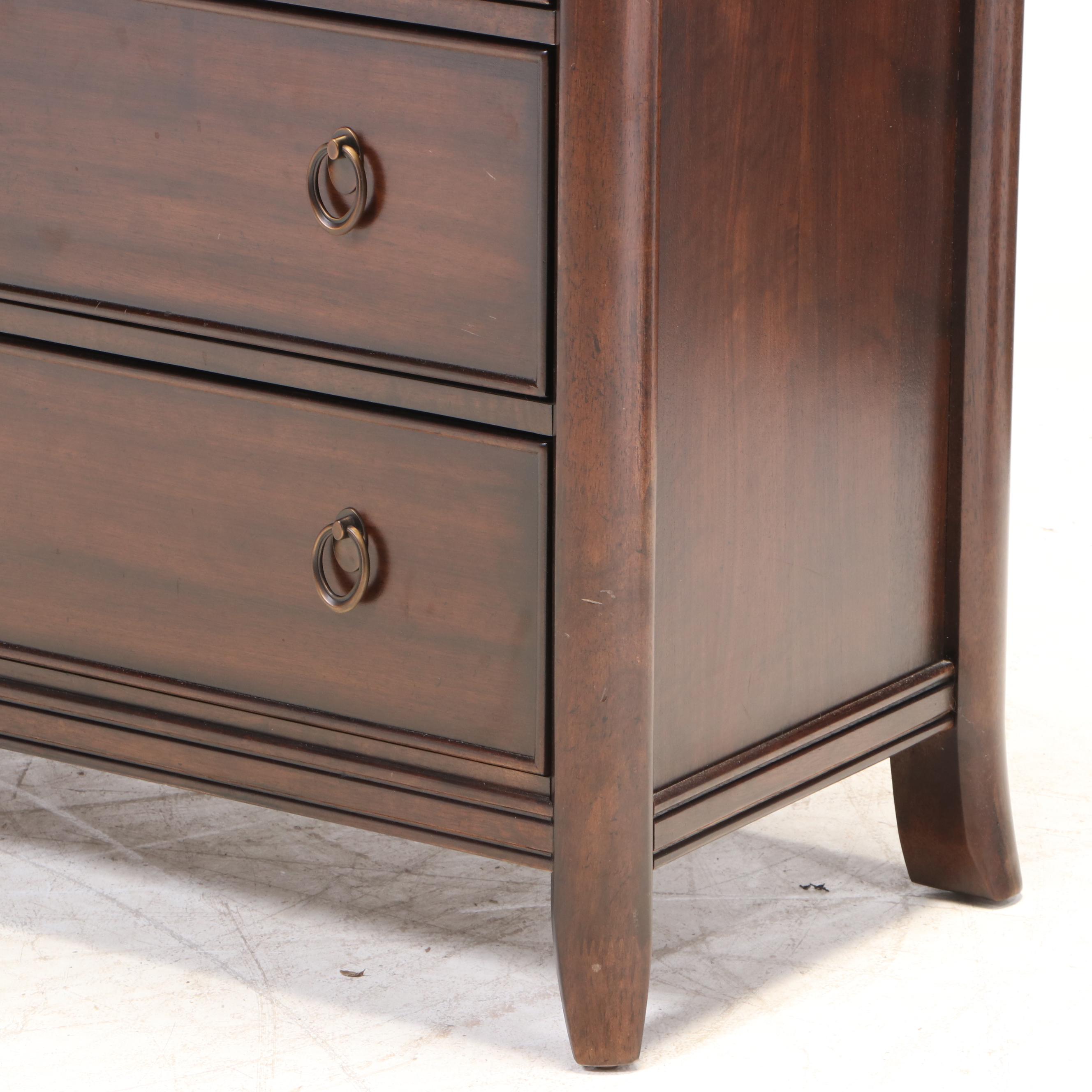 Haverty Furniture Co. "Uptown" Dark Walnut-Stained Five-Drawer Chest