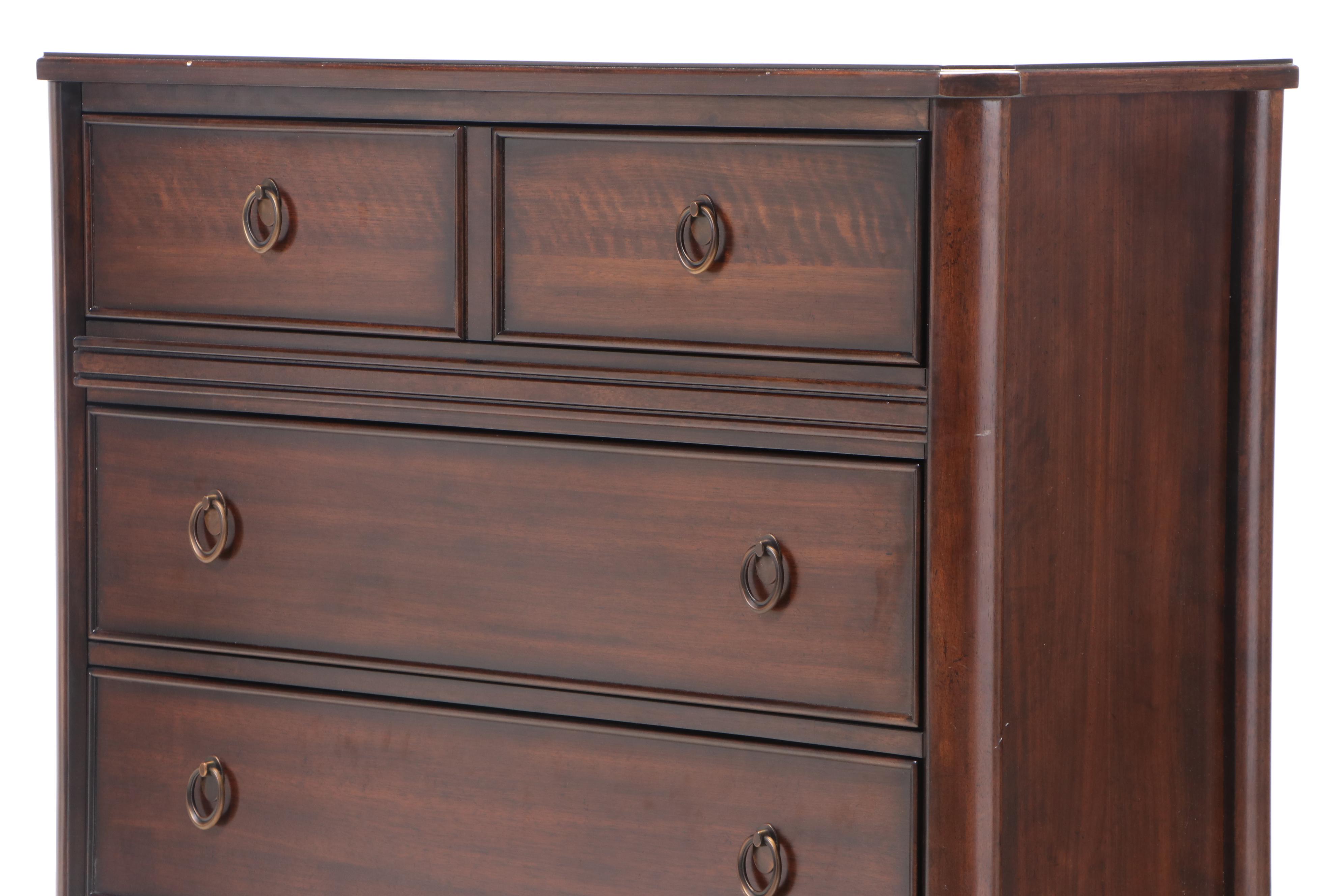 Haverty Furniture Co. "Uptown" Dark Walnut-Stained Five-Drawer Chest