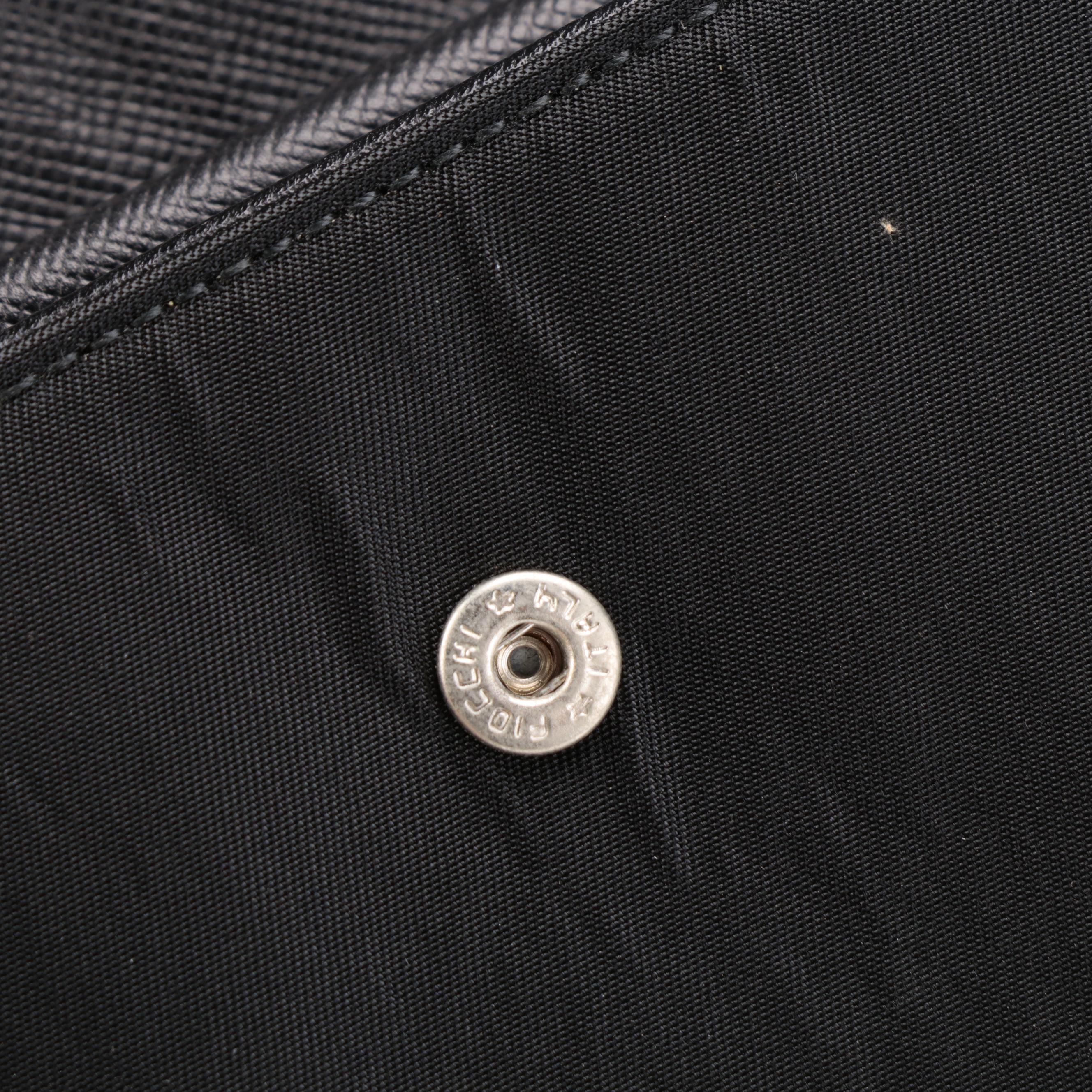 Prada Black Nylon Trifold Continental Wallet