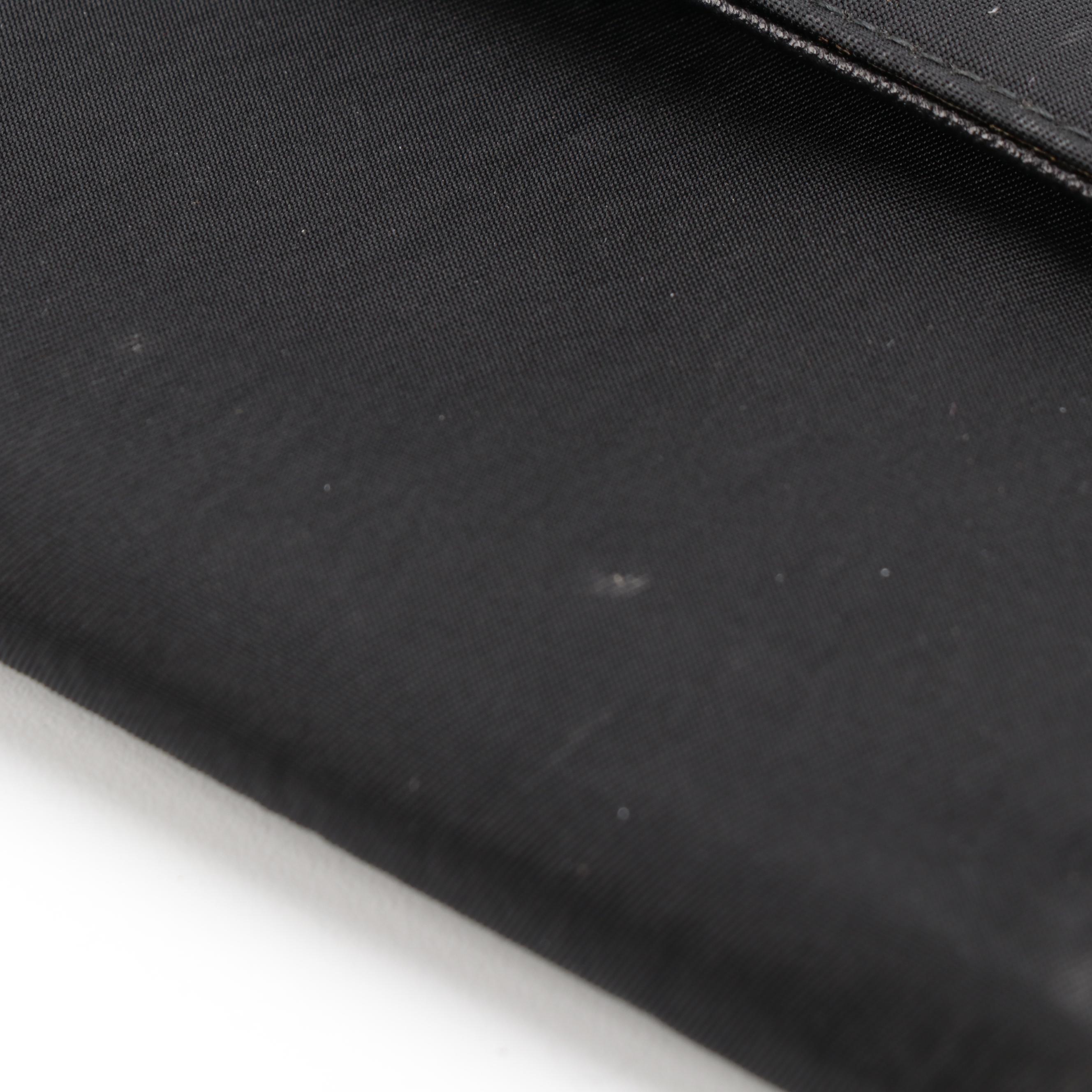 Prada Black Nylon Trifold Continental Wallet