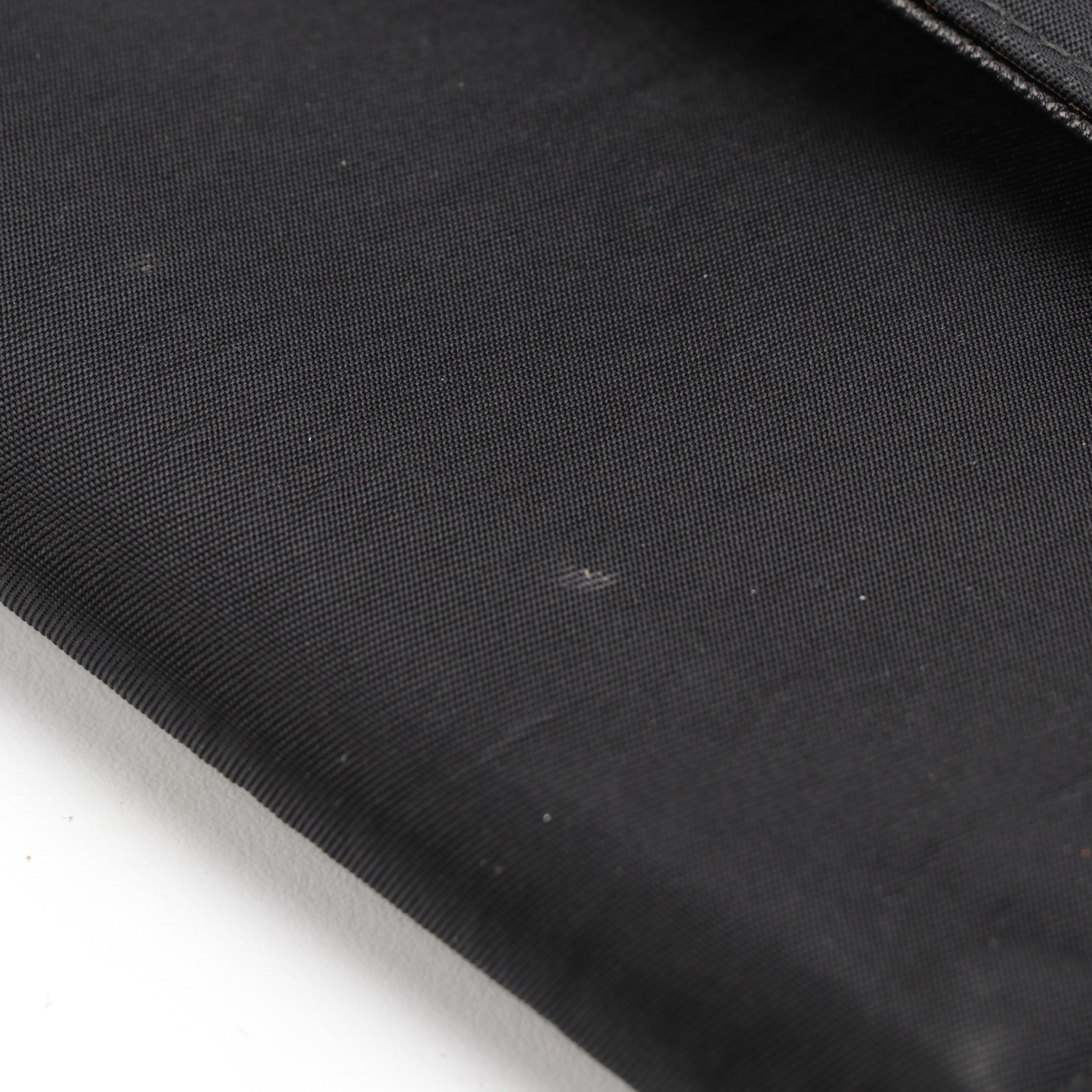 Prada Black Nylon Trifold Continental Wallet