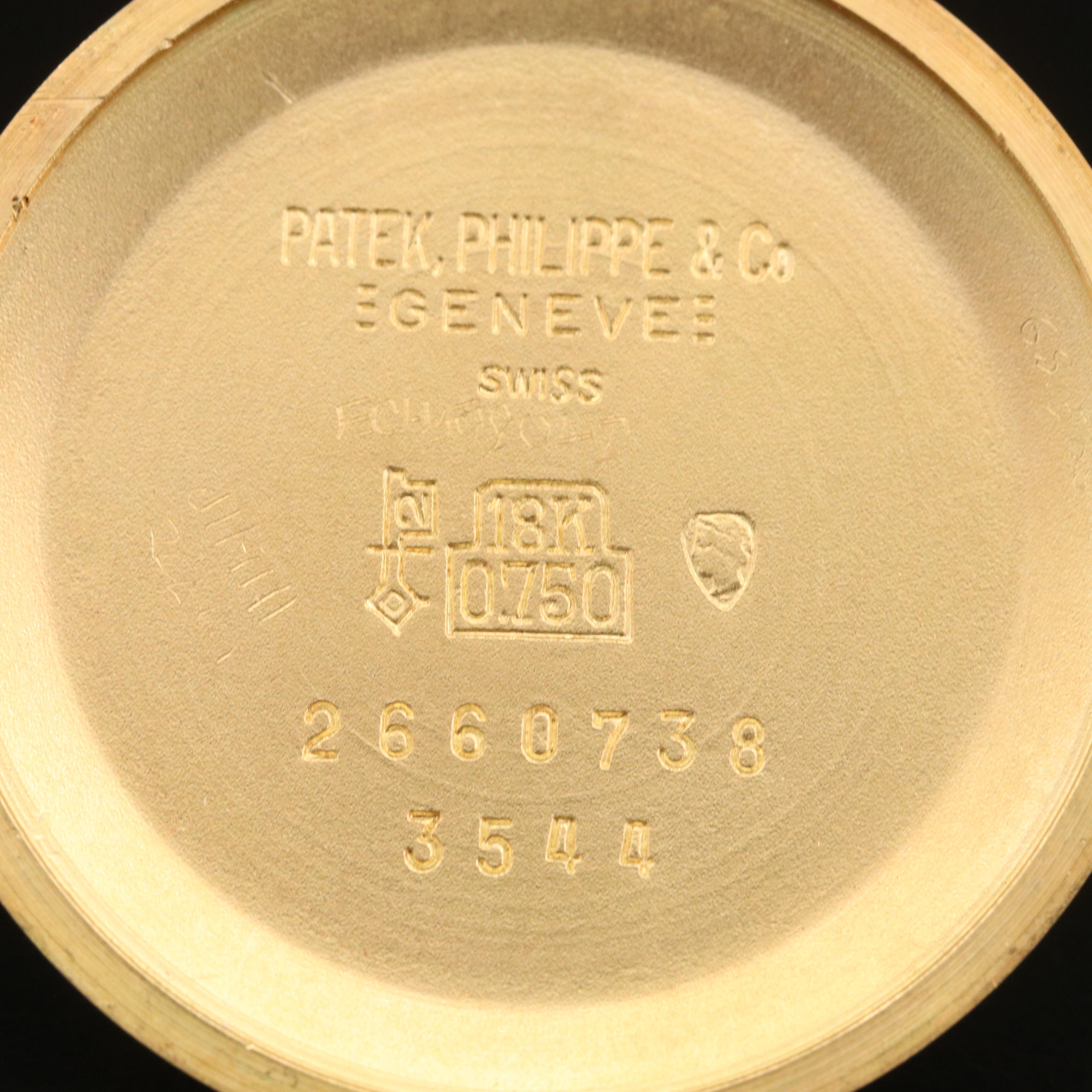 Vintage Patek Philippe Ref. 3544 18K Yellow Gold Stem Wind Watch