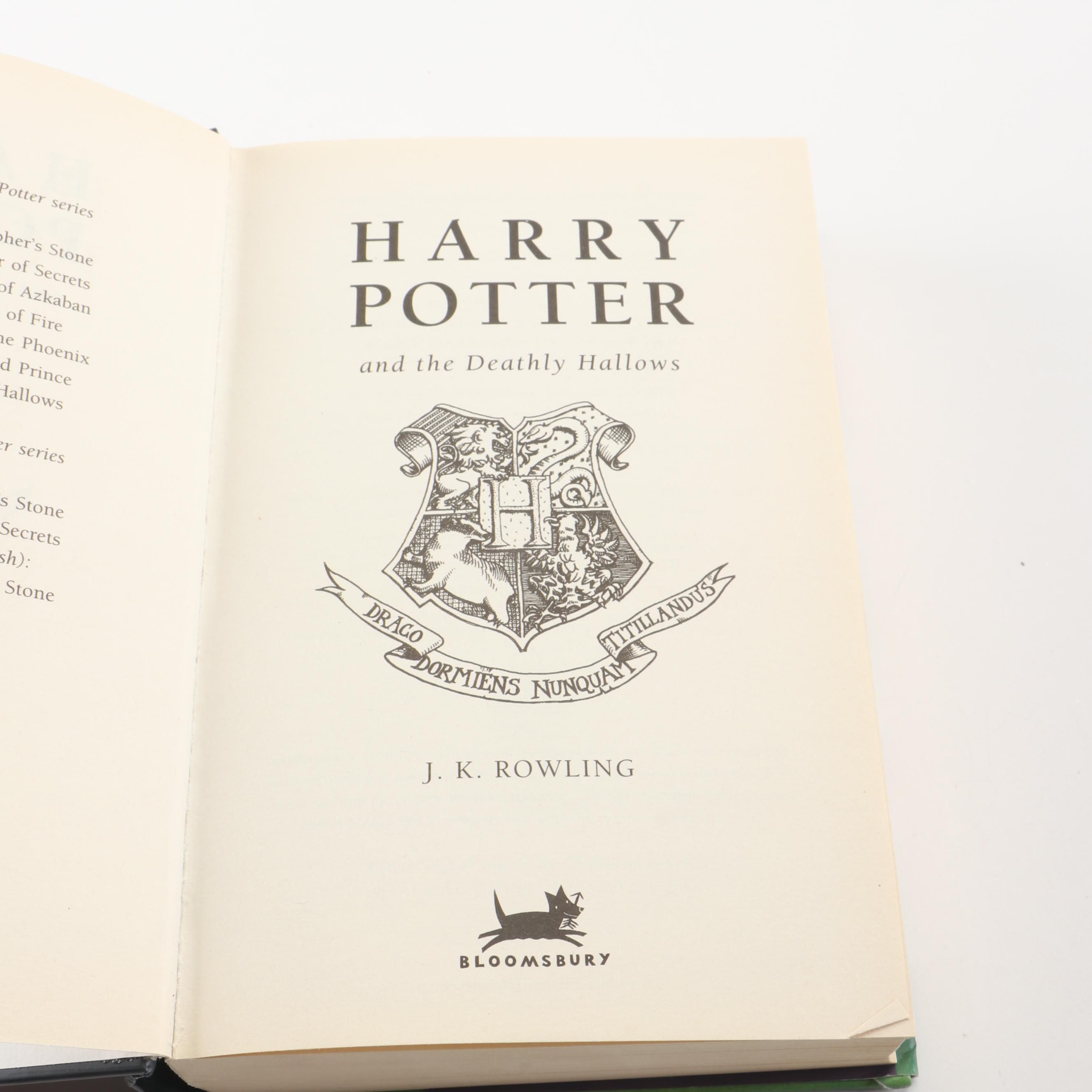 Complete UK "Harry Potter" Series by J. K. Rowling Including First UK Editions