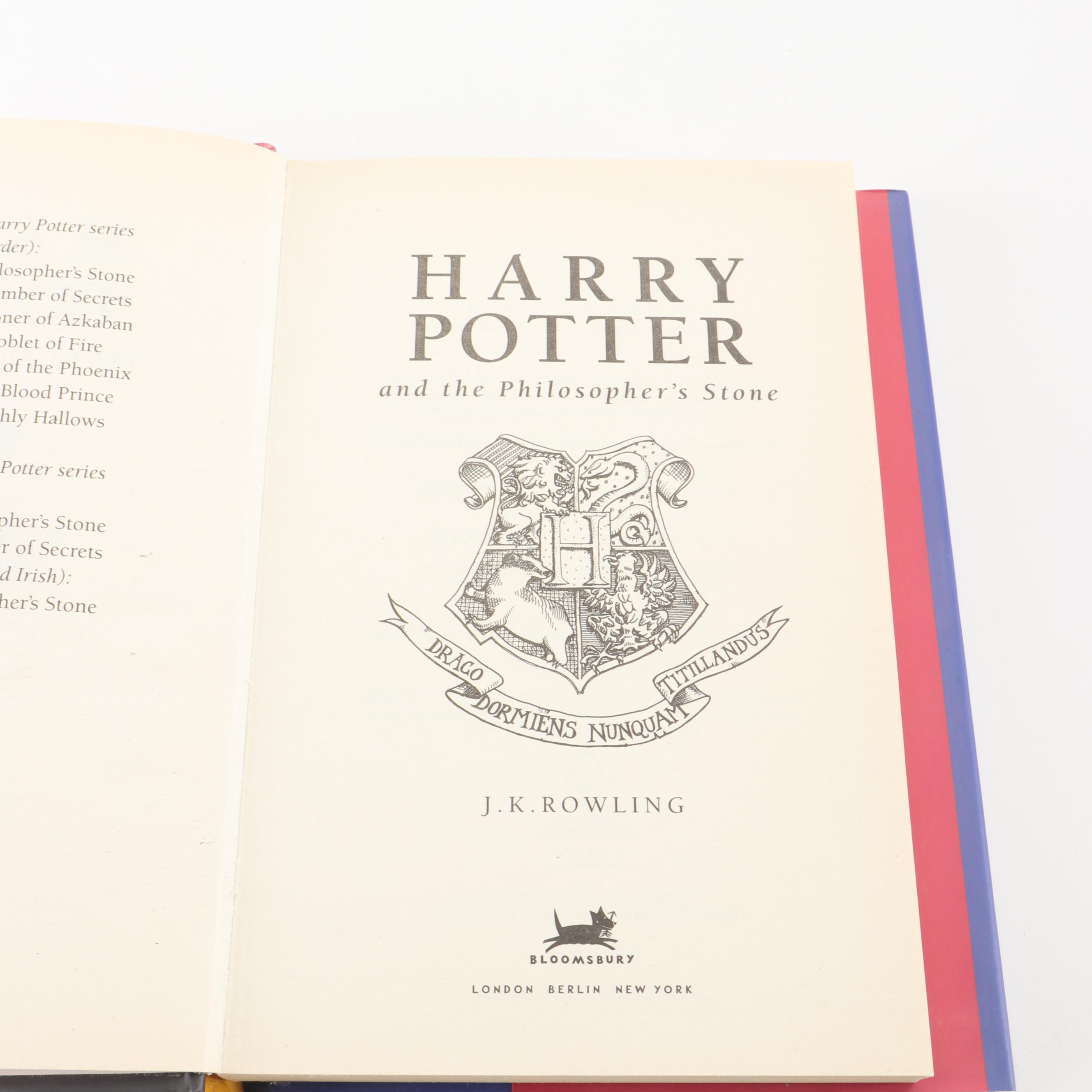 Complete UK "Harry Potter" Series by J. K. Rowling Including First UK Editions