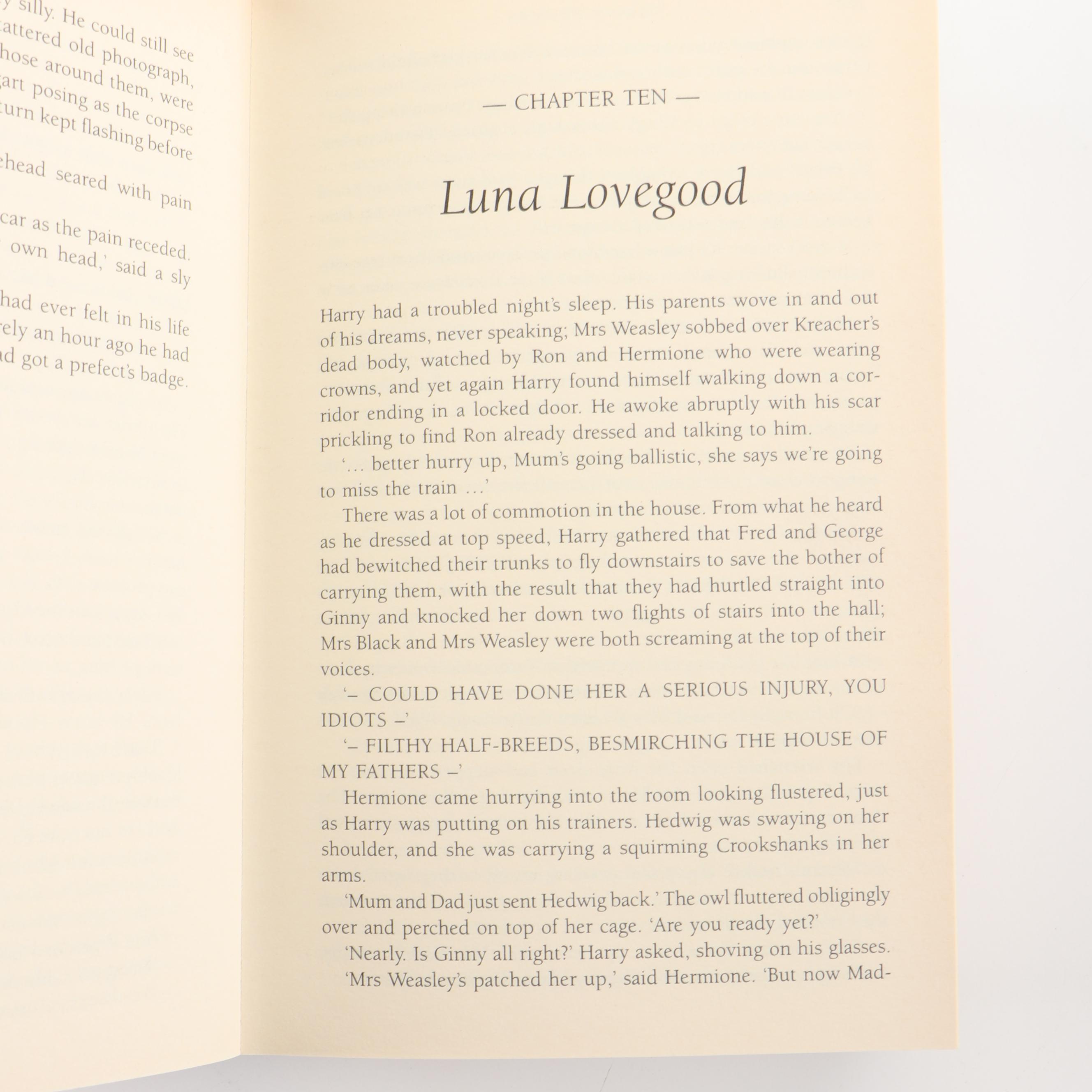 Complete UK "Harry Potter" Series by J. K. Rowling Including First UK Editions