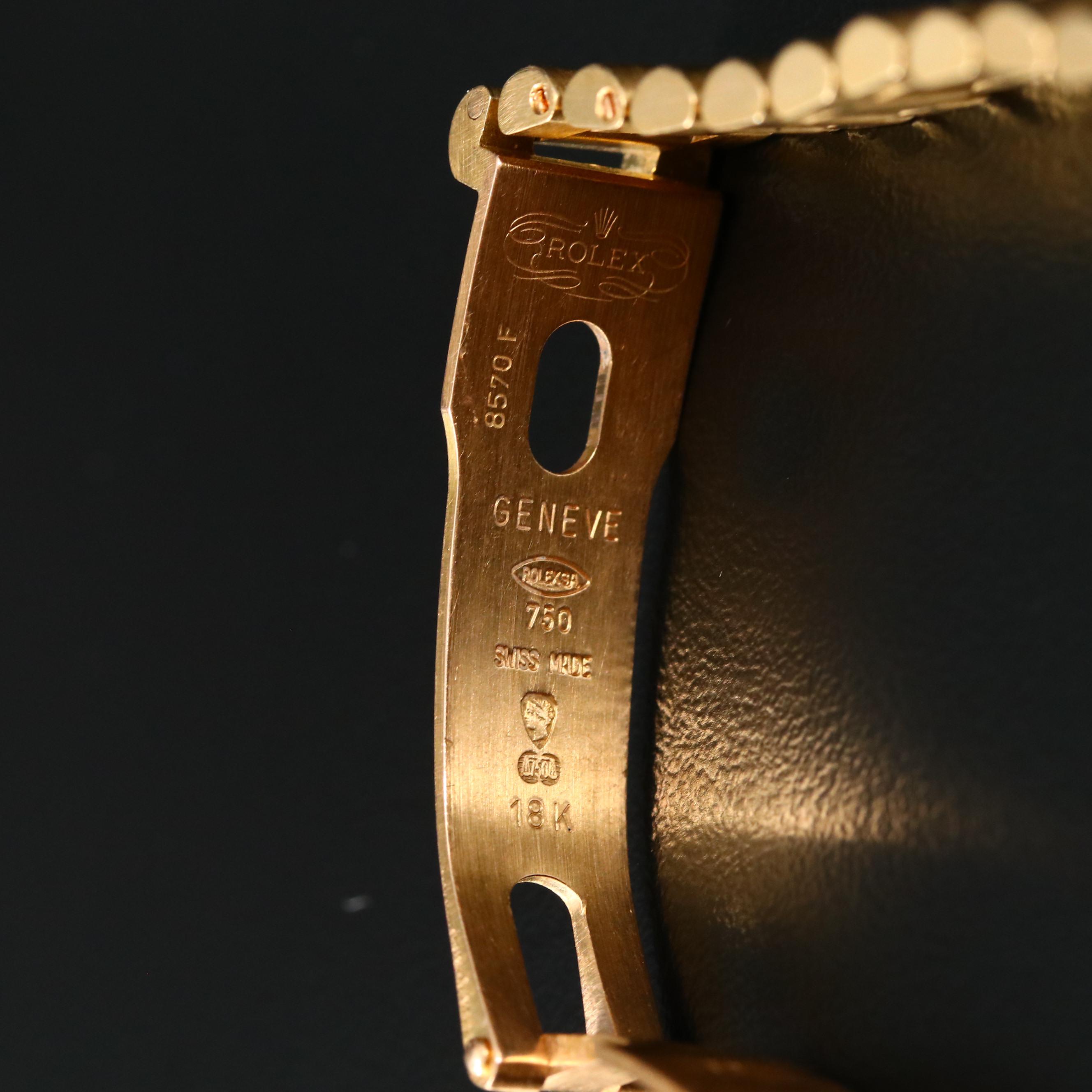 1990 Rolex Datejust President 18K Gold and 1.20 CTW Diamond Watch