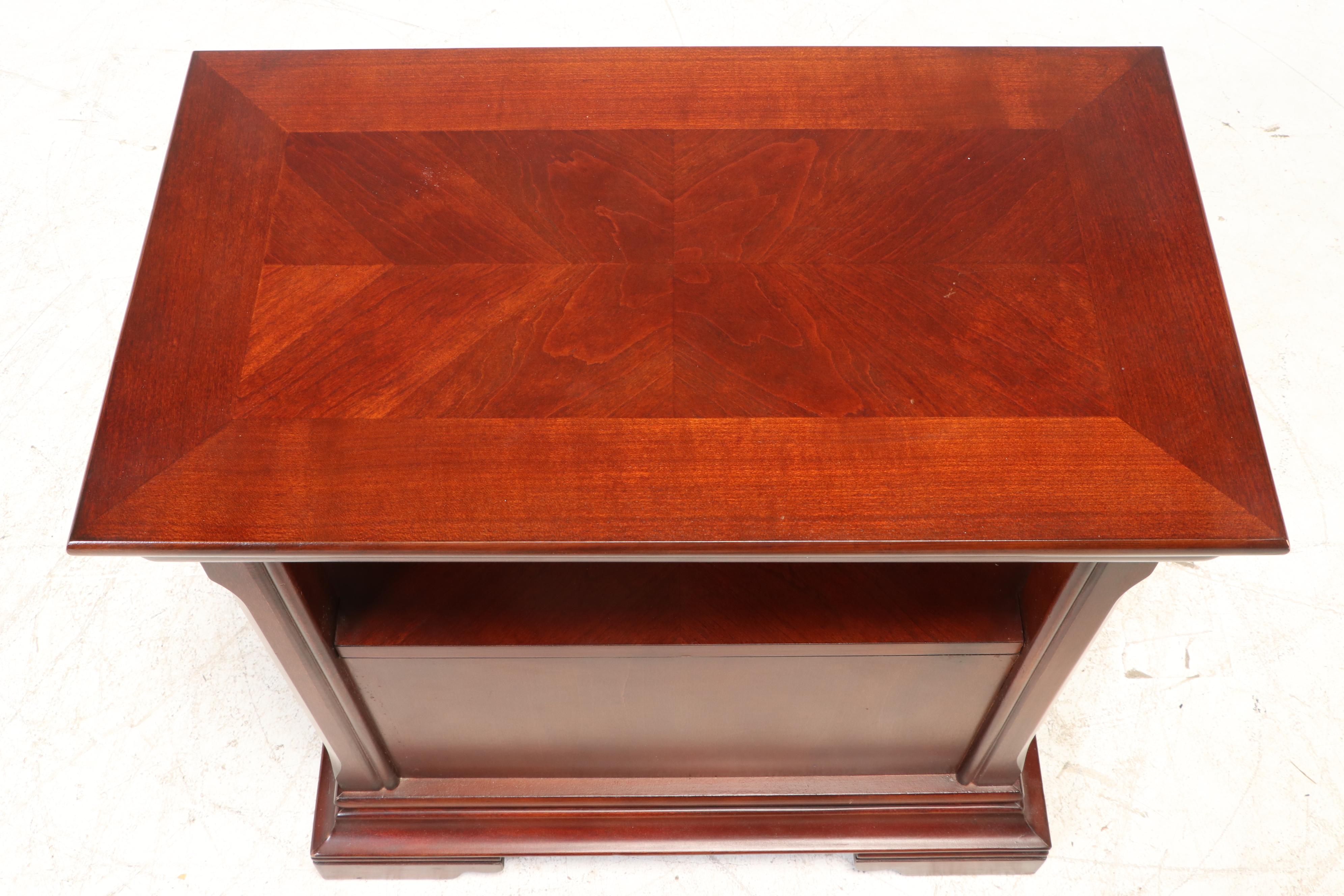 Contemporary Cherrywood Two-Tier Side Table