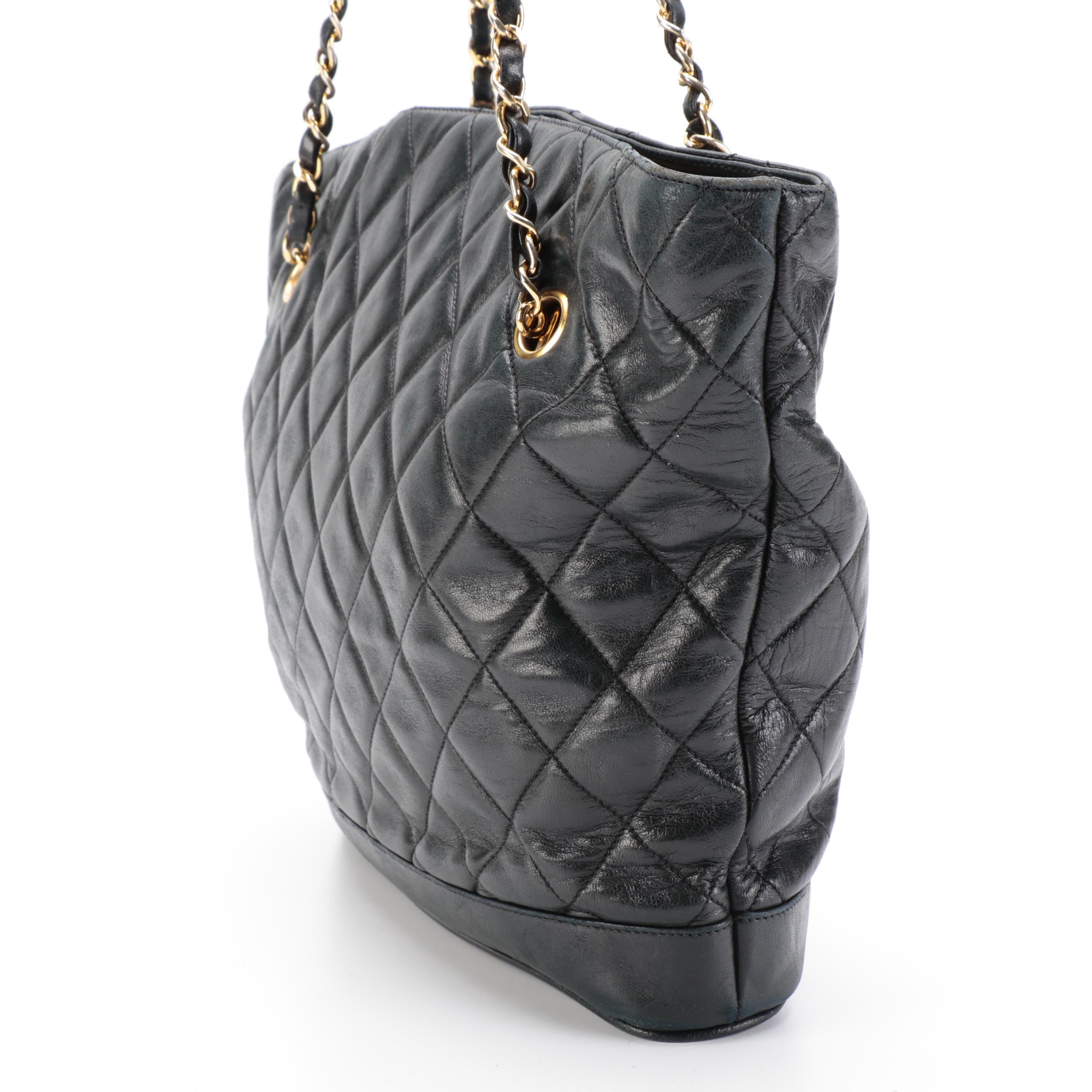 Chanel Quilted Leather Chain Strap Shoulder Bag