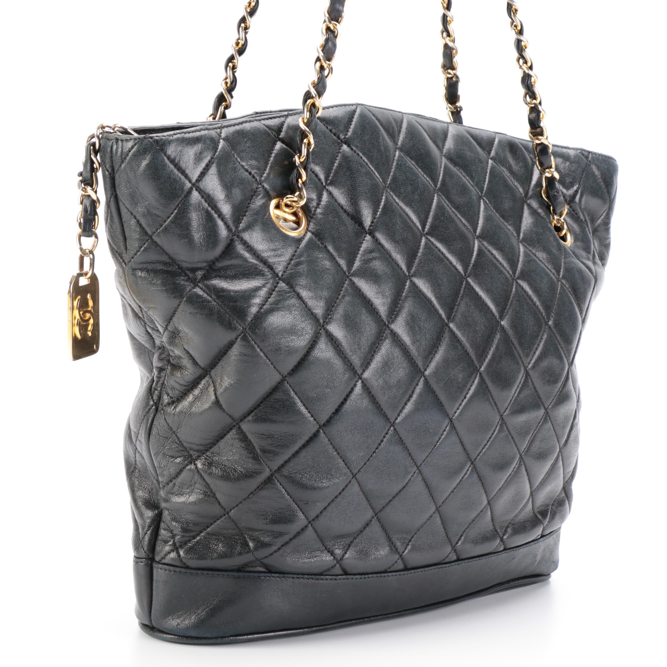 Chanel Quilted Leather Chain Strap Shoulder Bag