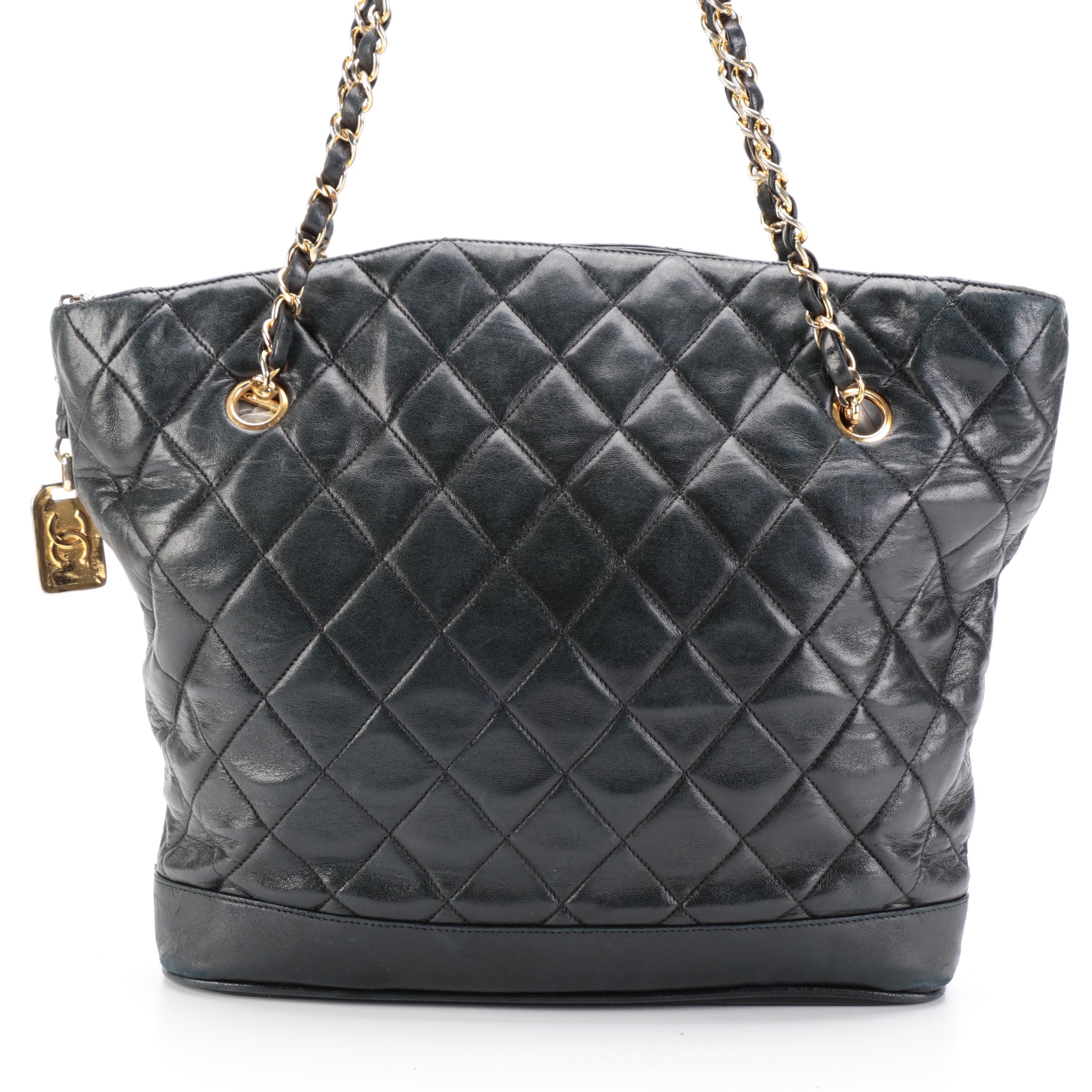 Chanel Quilted Leather Chain Strap Shoulder Bag