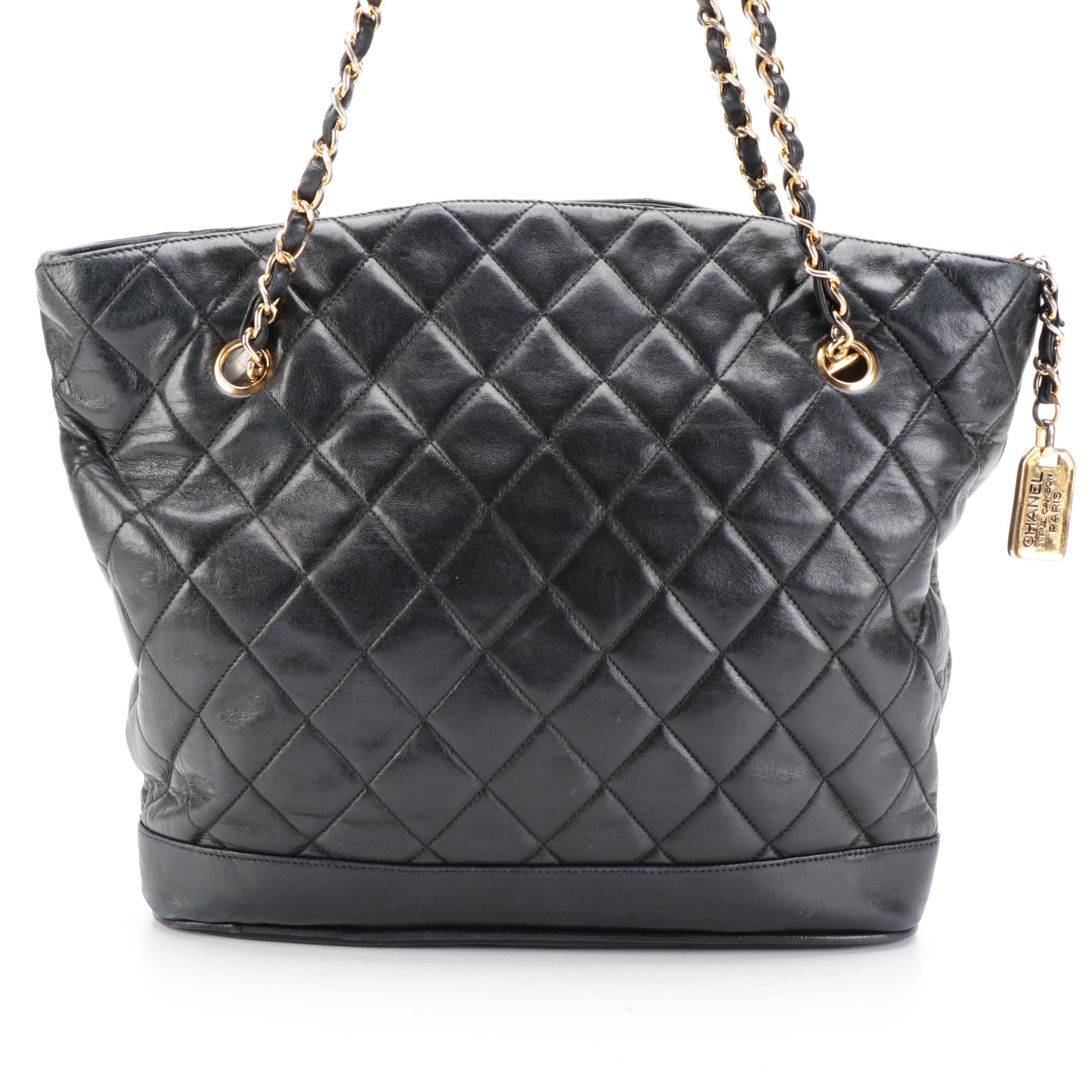 Chanel Quilted Leather Chain Strap Shoulder Bag