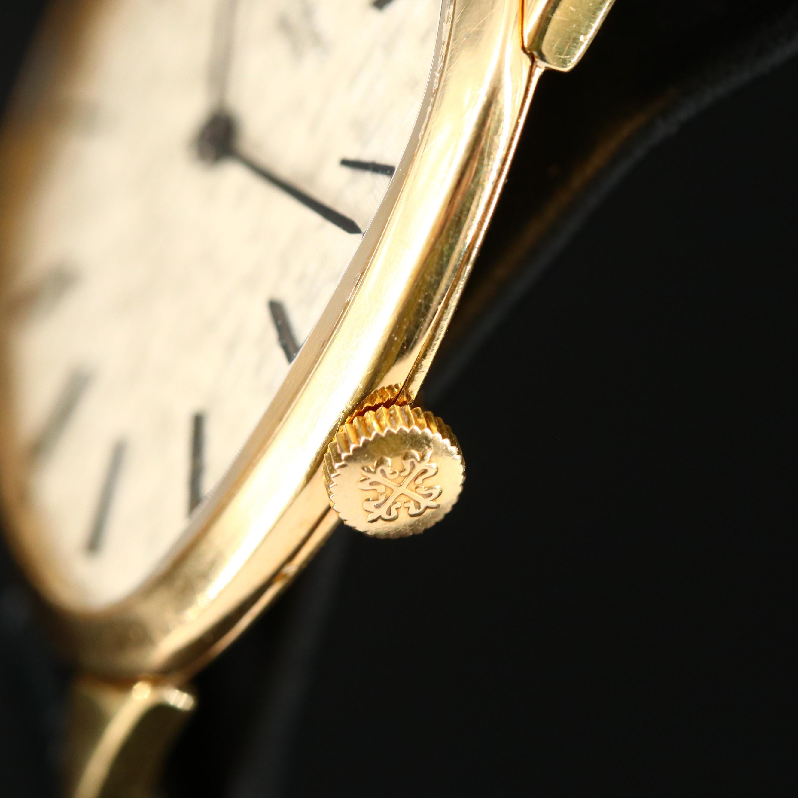 Vintage Patek Philippe Ref. 3544 18K Yellow Gold Stem Wind Watch