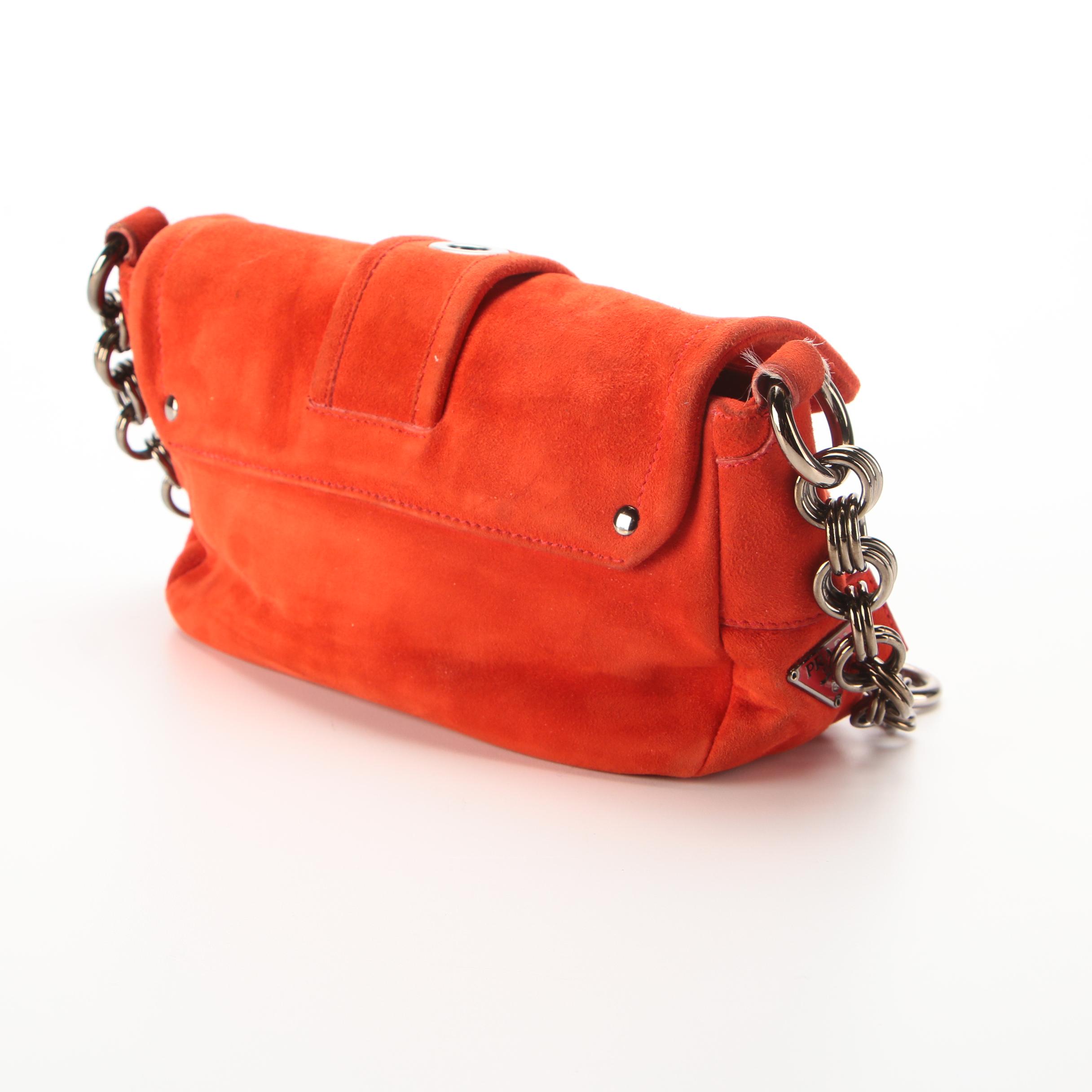 Prada Shoulder Bag in Goat Suede
