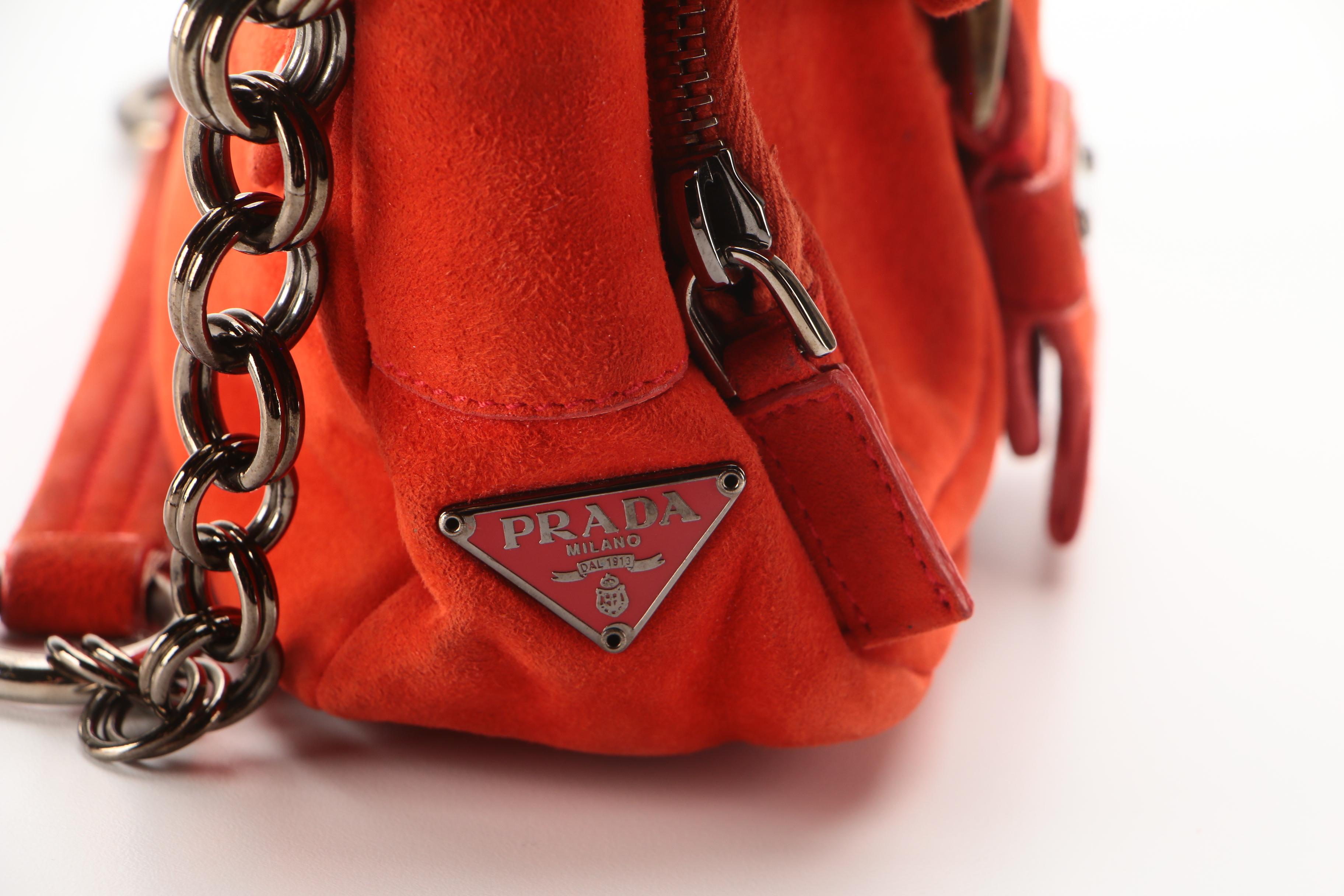 Prada Shoulder Bag in Goat Suede