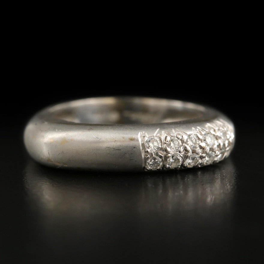 Marlene Stowe 18K Diamond Ring with Matte Finish