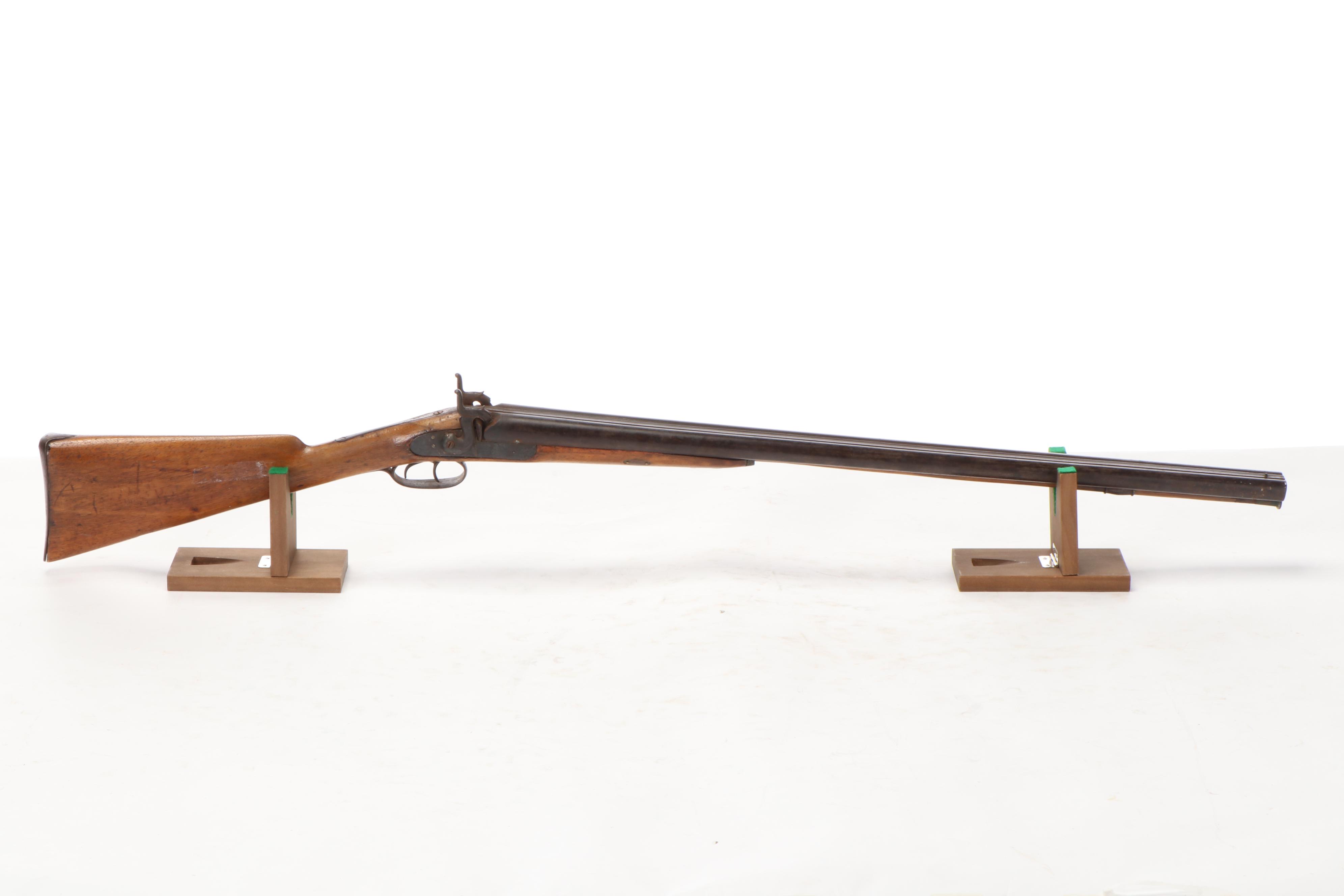 Antique Side by Side Percussion Cap Shotgun