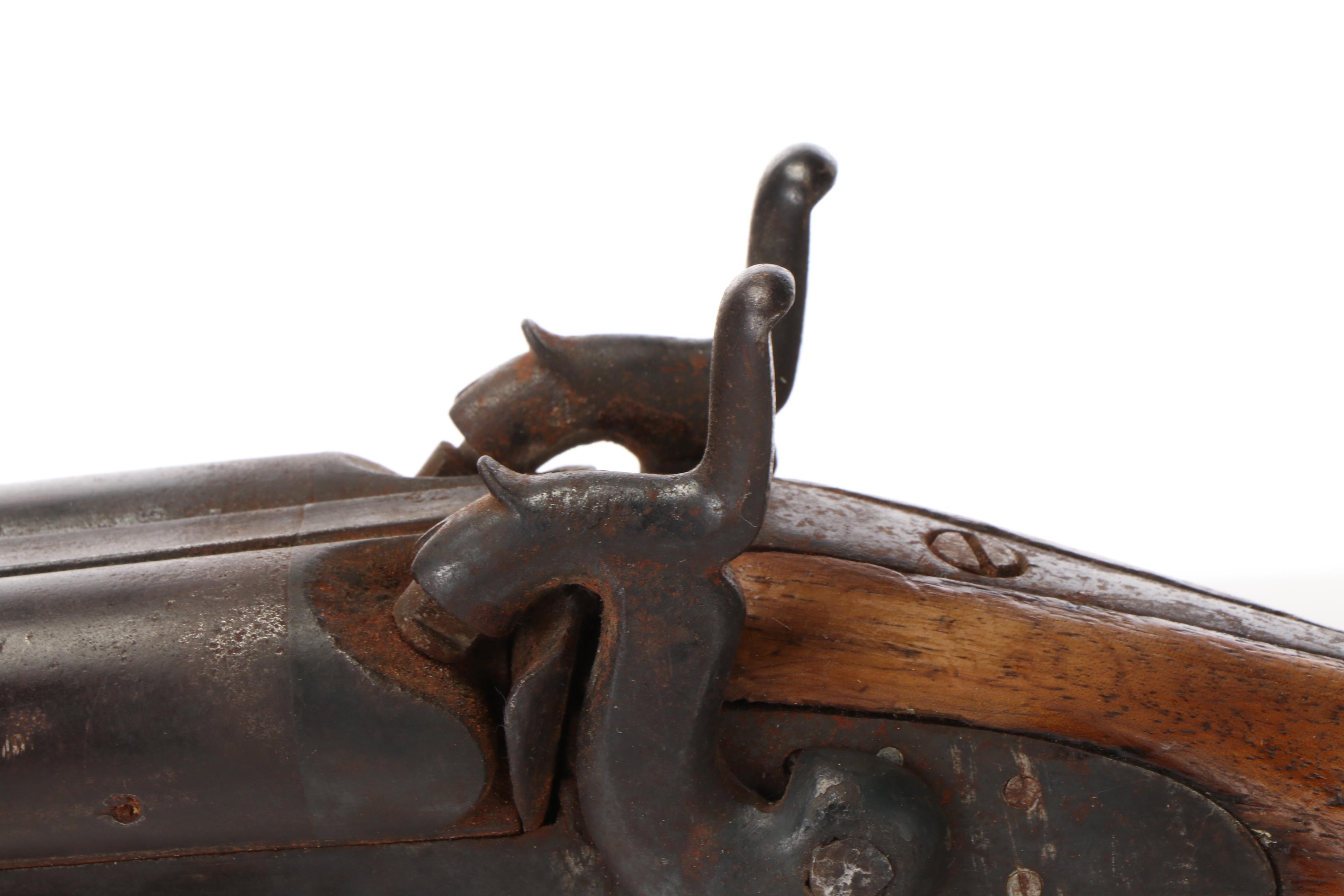 Antique Side by Side Percussion Cap Shotgun