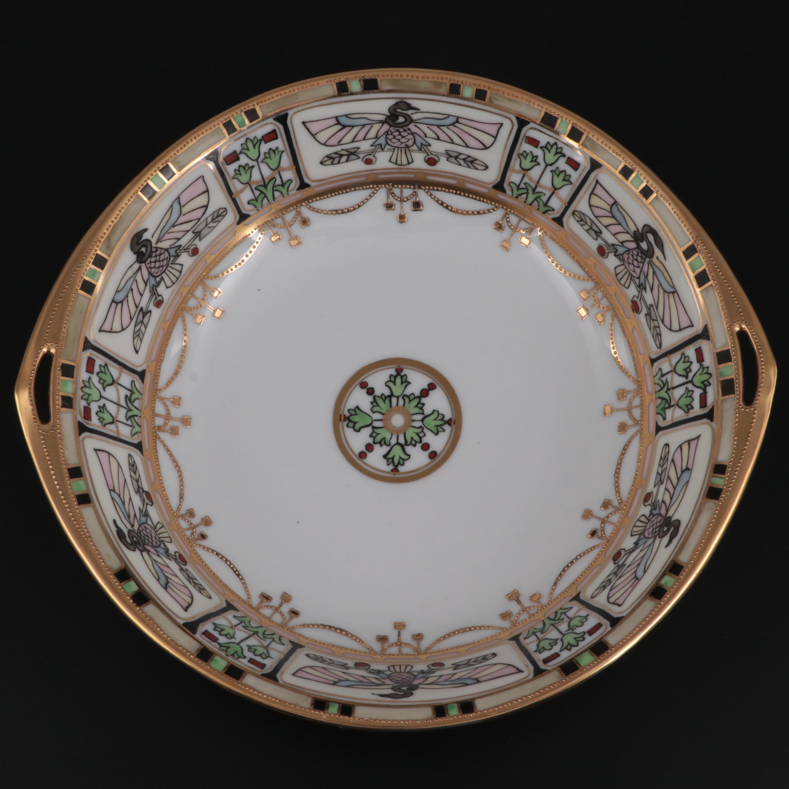 Noritake Egyptian Revival Porcelain Fruit Set, Early 20th Century