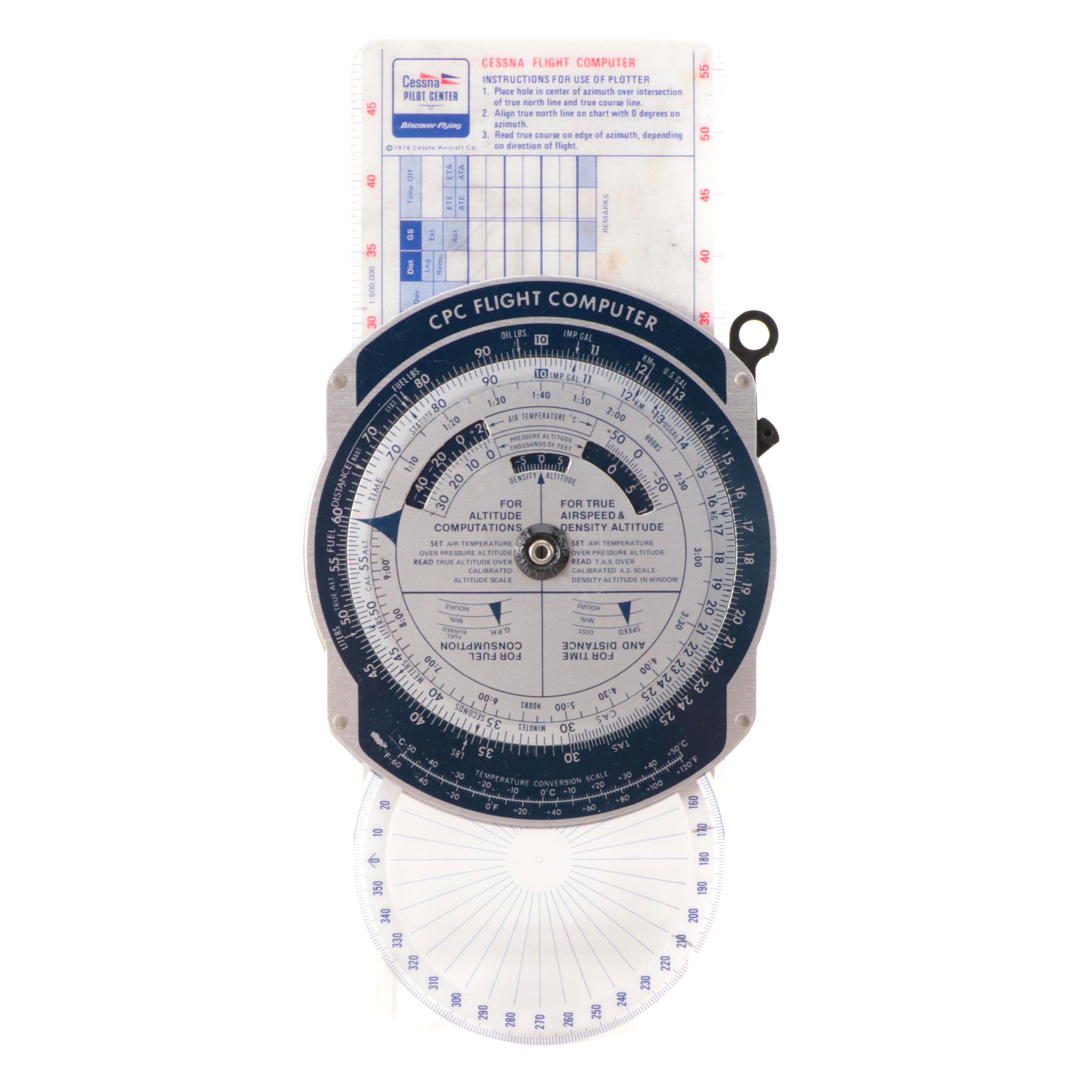 Cessna Slide Rule Style CPC Flight Aircraft Plotter Computer
