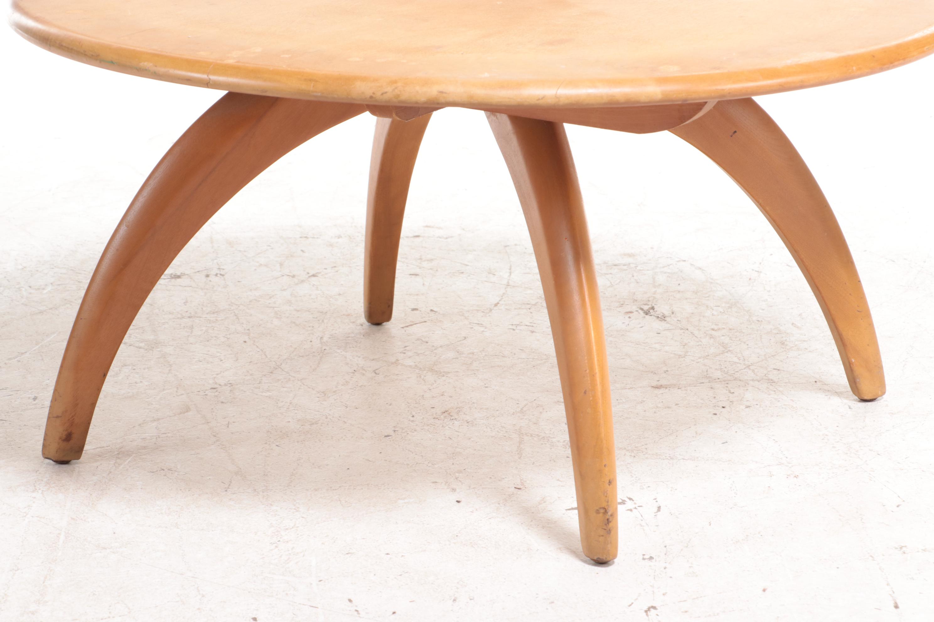 Heywood-Wakefield Mid Century Modern Swivel Top Coffee Table